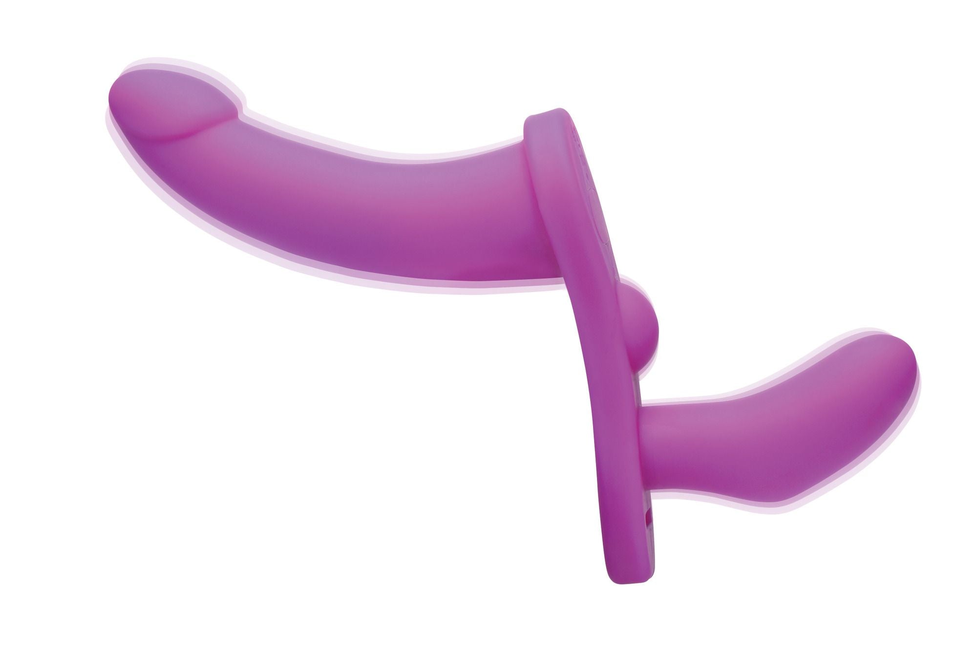 XR Brands - Dubbele Vibrerende Dildo Met Harnas - Paars