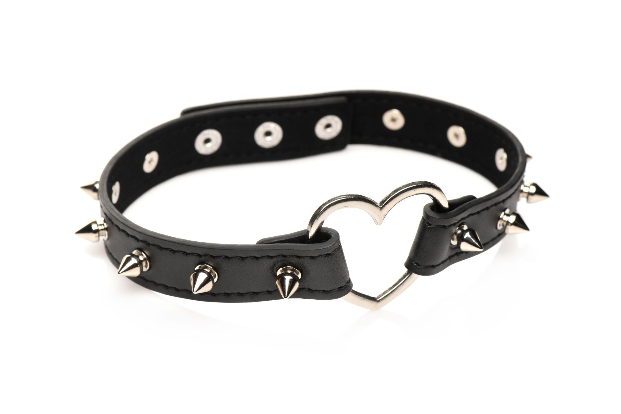 XR Brands - Spiked Heart Choker - Zwart