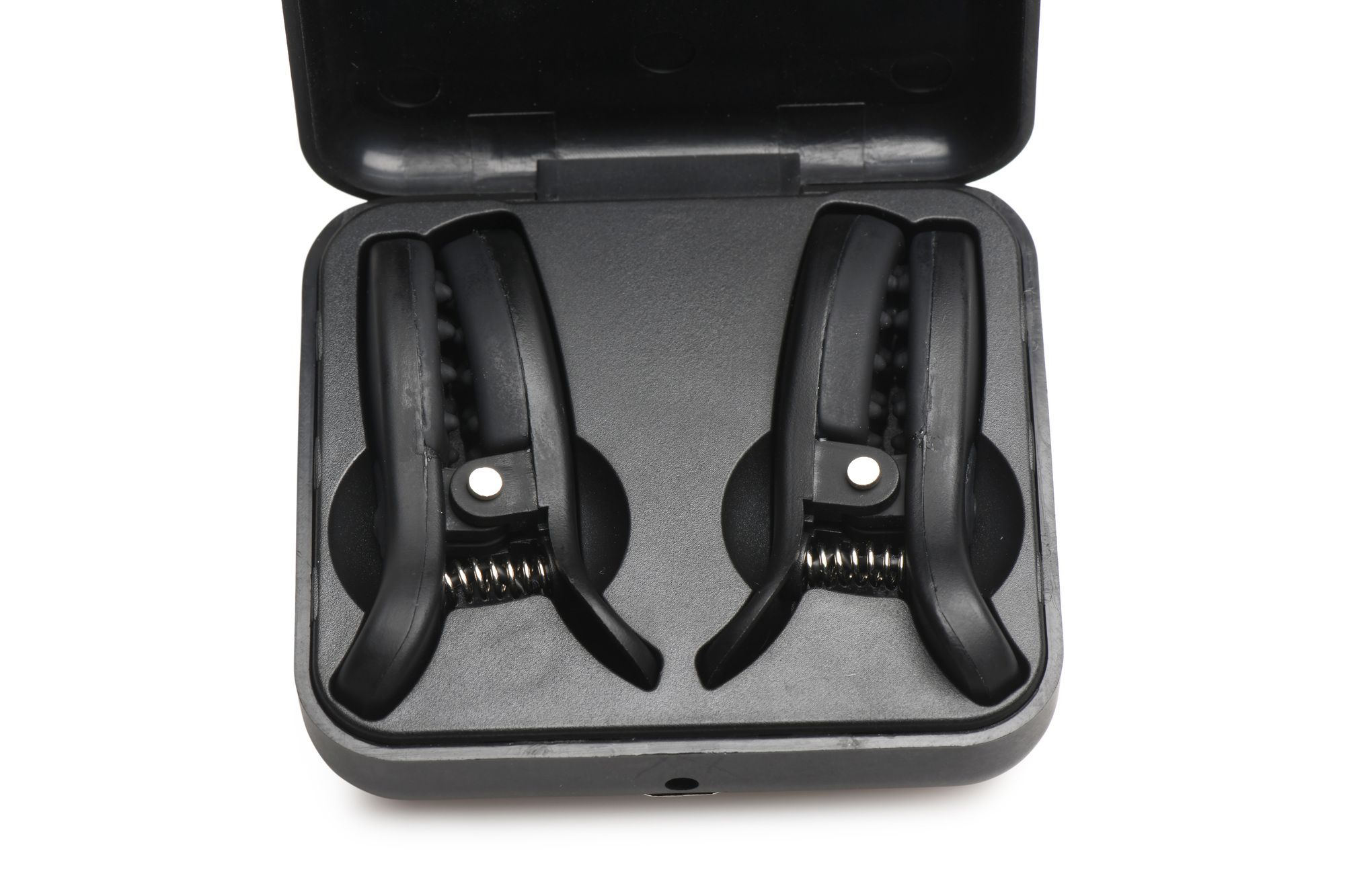 XR Brands - Dark Grip Vibrerende Tepelkemmen - Zwart