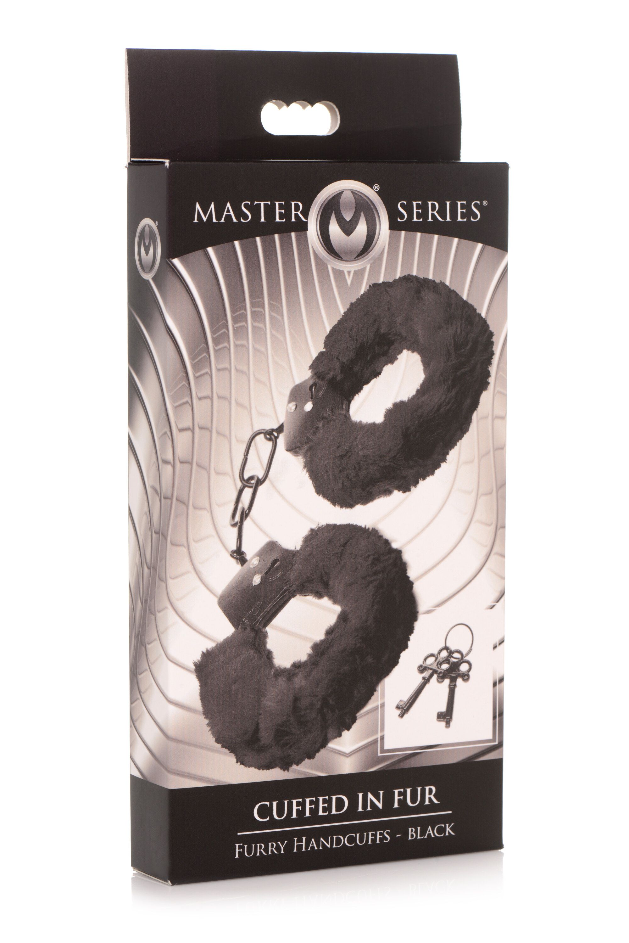 XR Brands - Cuffed In Fur Handboeien - Zwart