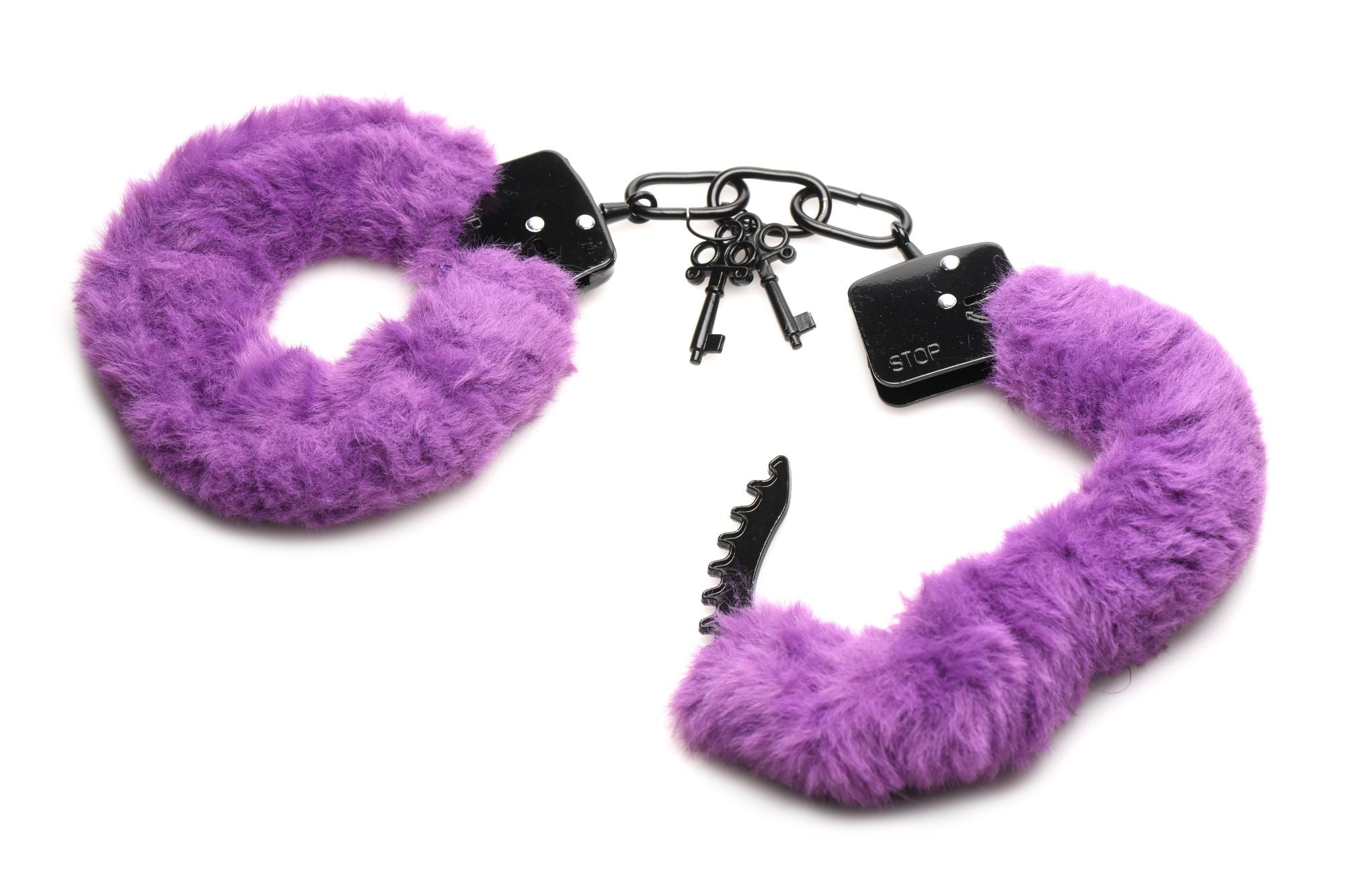 XR Brands - Cuffed In Fur Handboeien - Paars