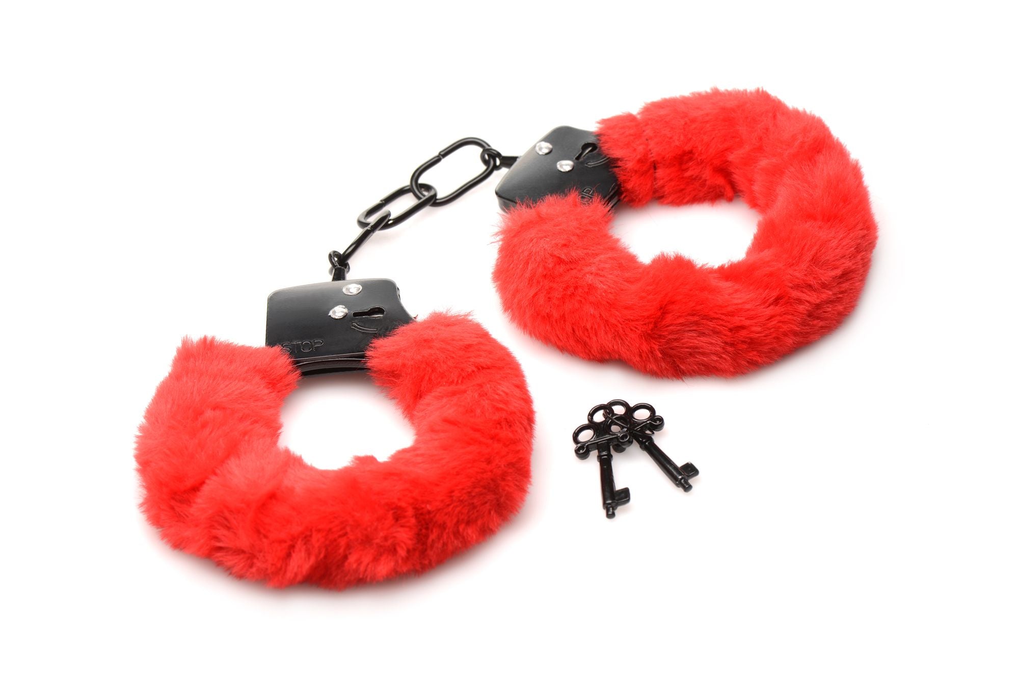 XR Brands - Cuffed In Fur Handboeien - Rood