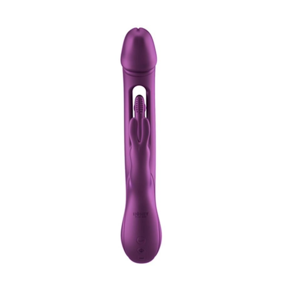 HoneyPlayBox - Trilux Kinky Vinger Rabbit Vibrator - Paars