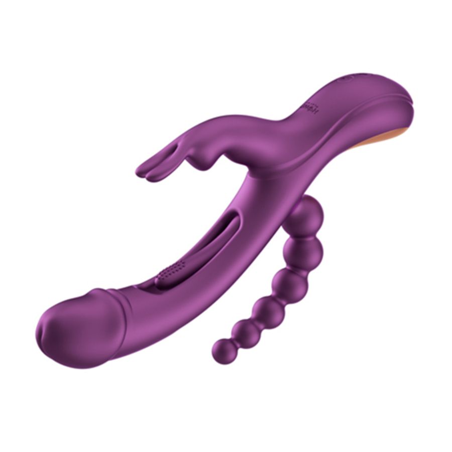 HoneyPlayBox - Trilux Kinky Vinger Rabbit Vibrator - Paars
