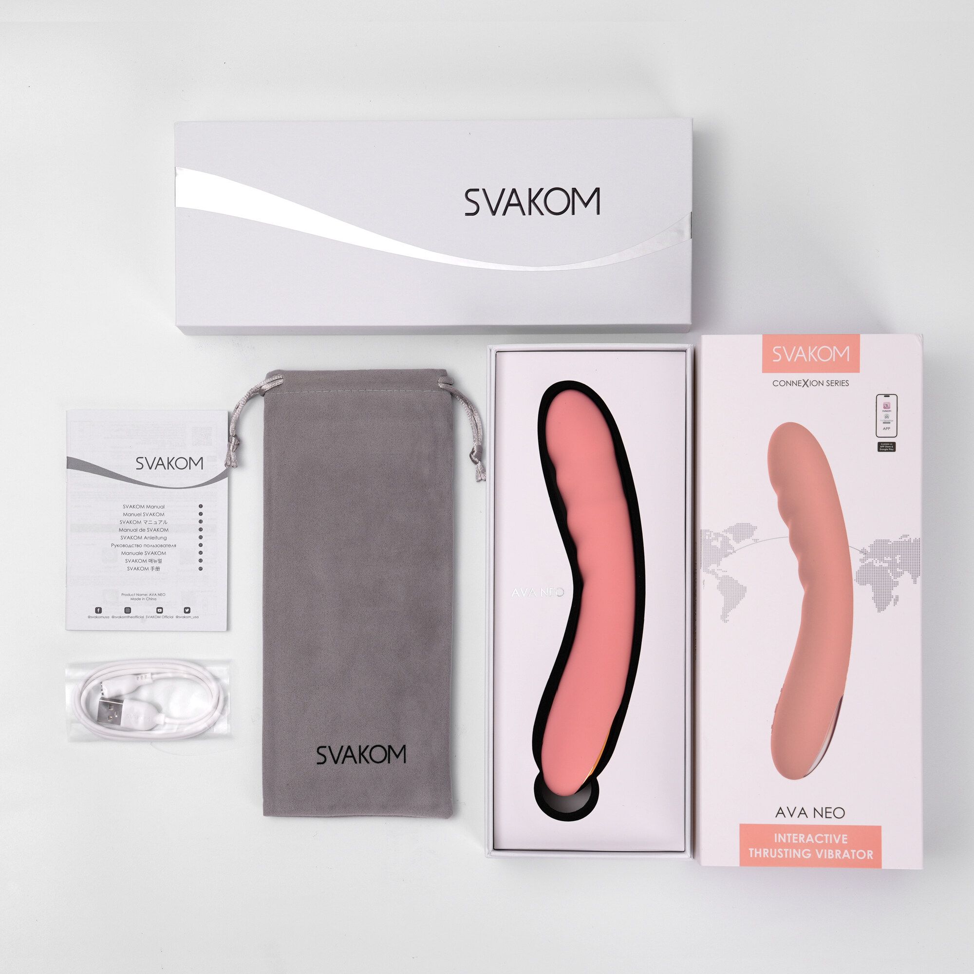 SVAKOM - Ava Neo Interactieve Stotende Vibrator - Perzik