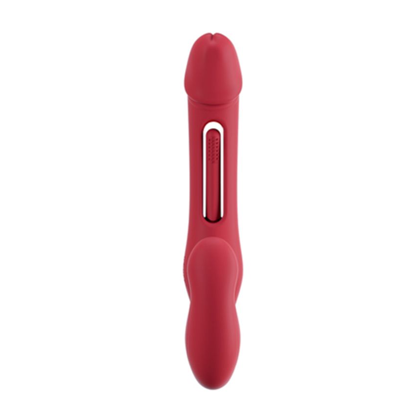 HoneyPlayBox - App-Gestuurde Strapless Koppel Vibrator - Rood