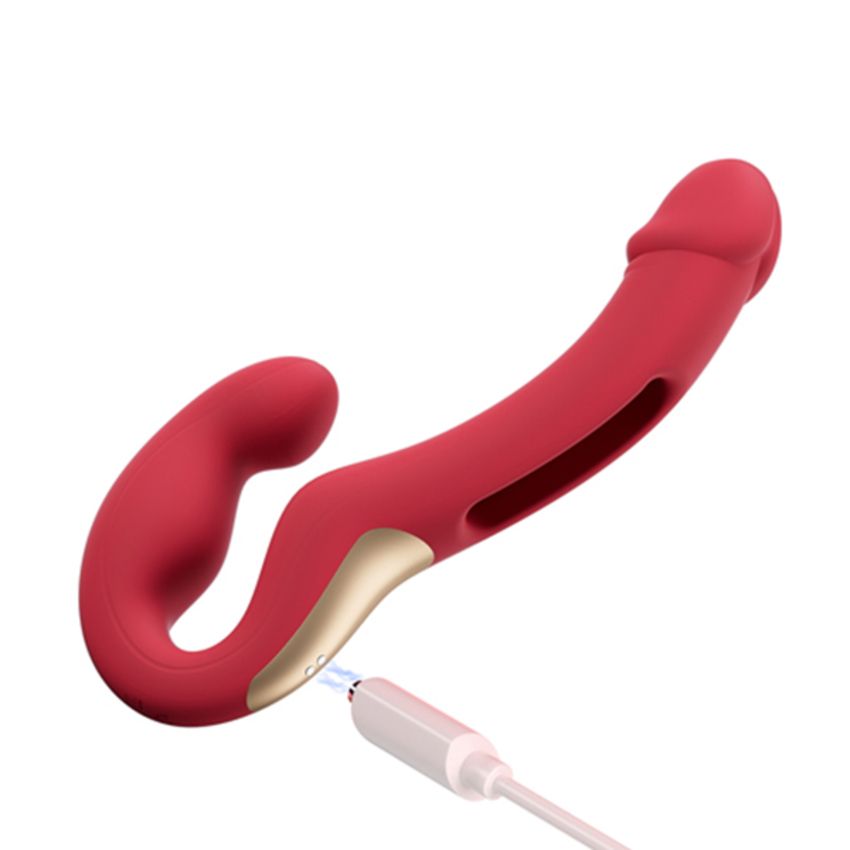 HoneyPlayBox - App-Gestuurde Strapless Koppel Vibrator - Rood
