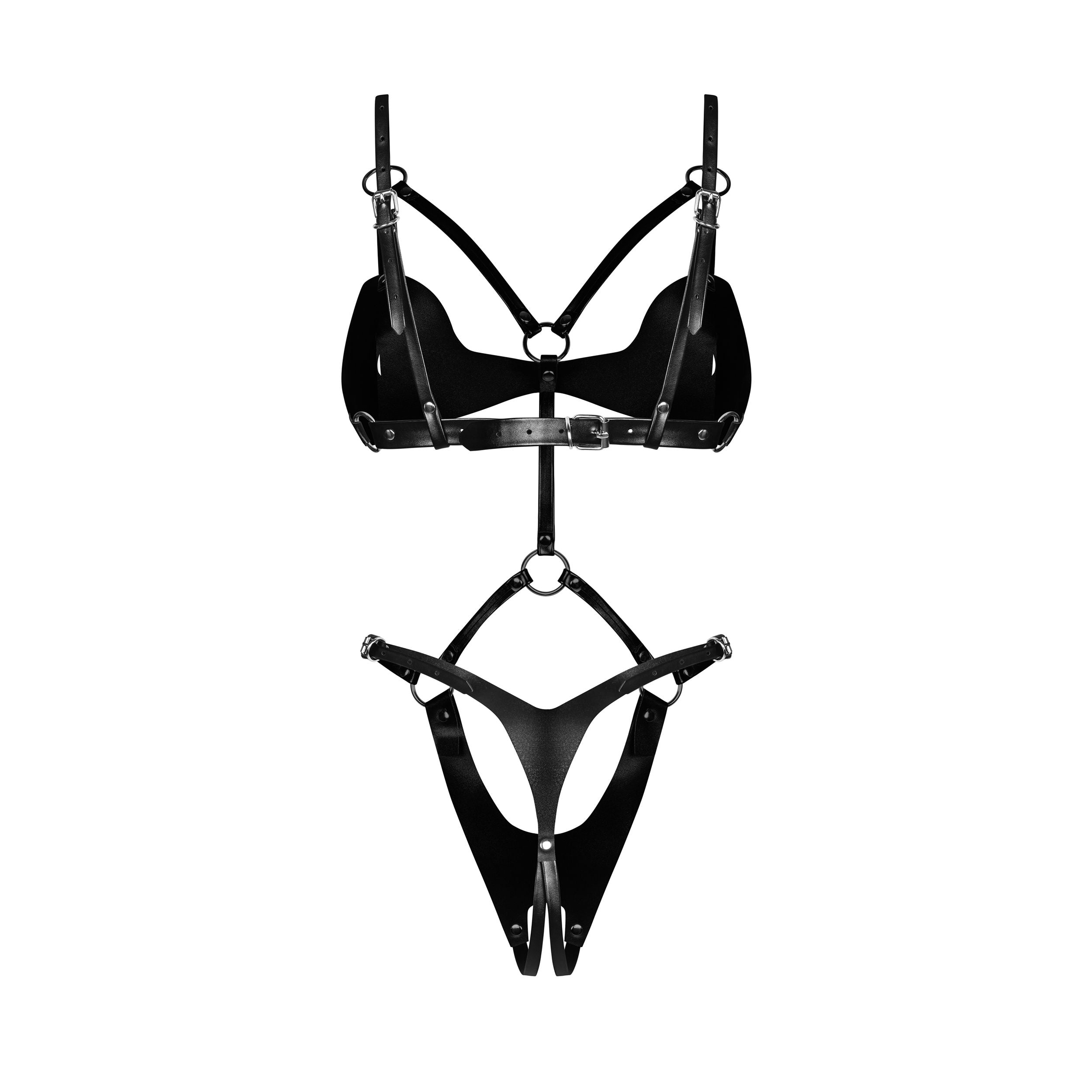 Obsessive - Dame Control Kruisloze Teddy - Zwart