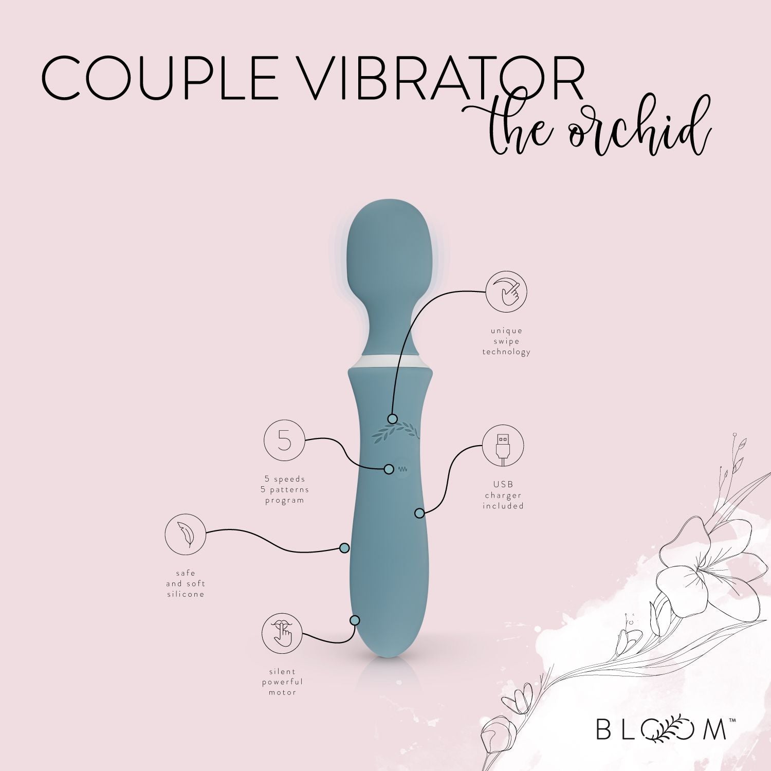 De Orchid Wand Vibrator