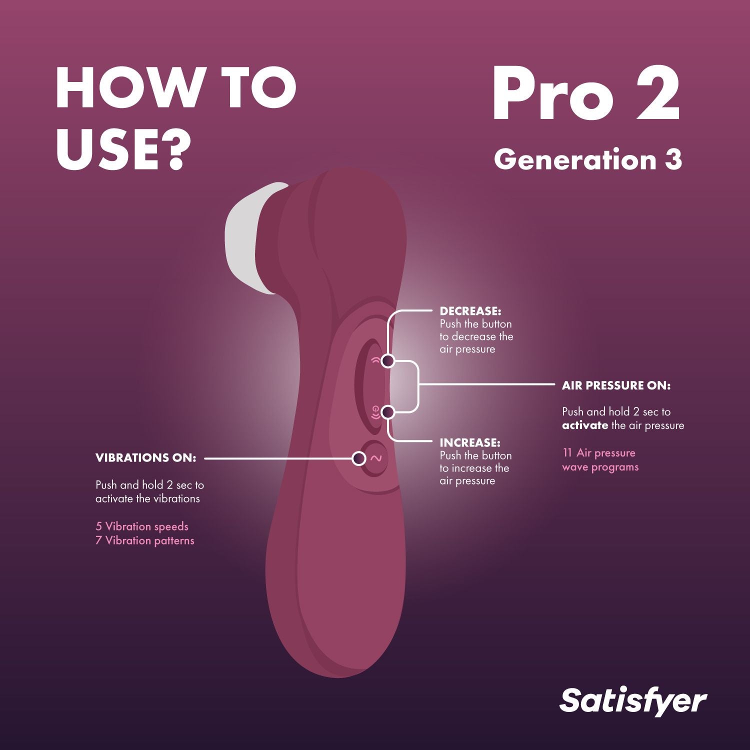 Satisfyer Pro 2 Generatie 3 - Wijnrood