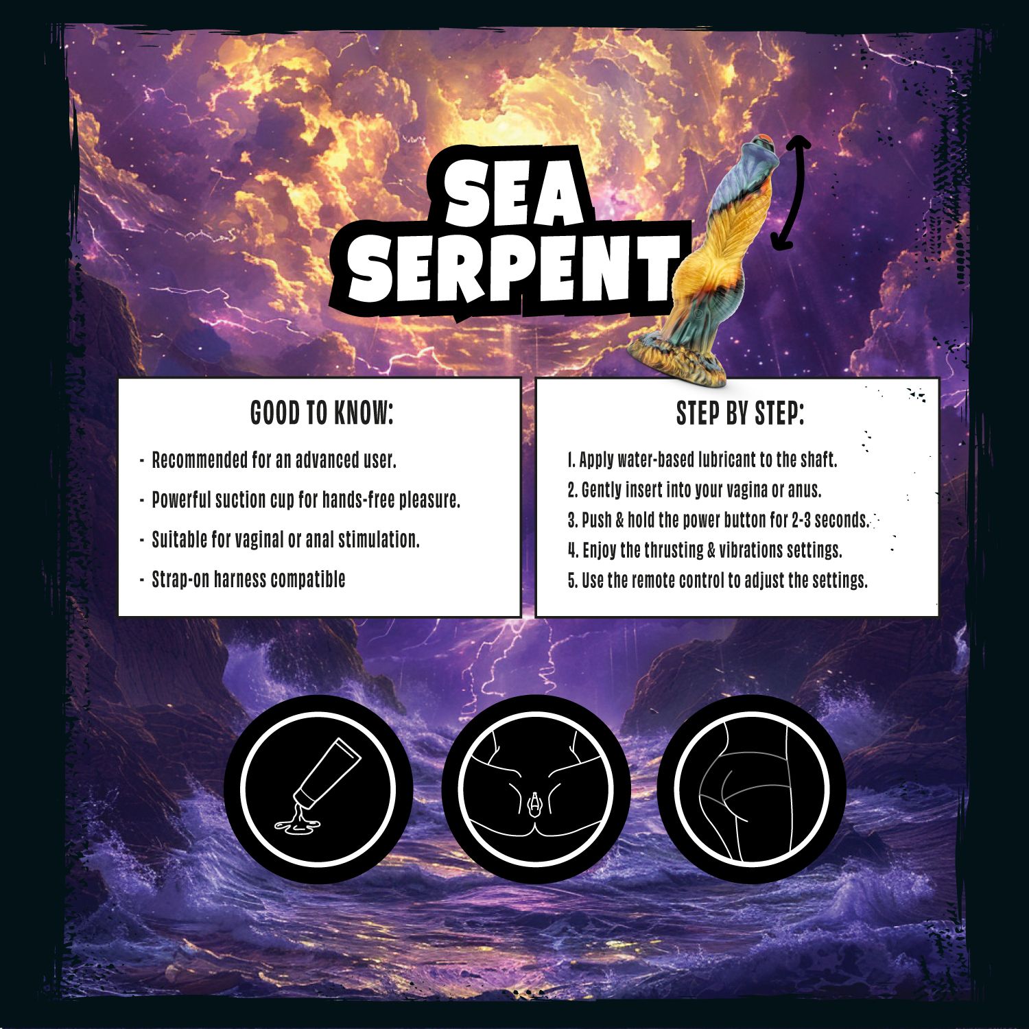 Mythical Mates - Sea Serpent Stotende Dildo - 26 cm