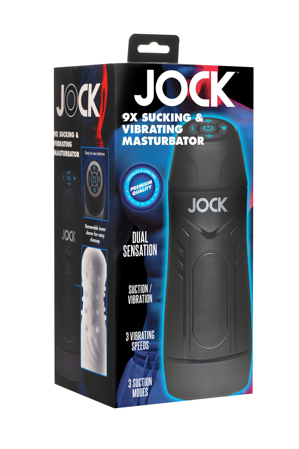 JOCK - Masturbator Zuig- en Vibratiefunctie