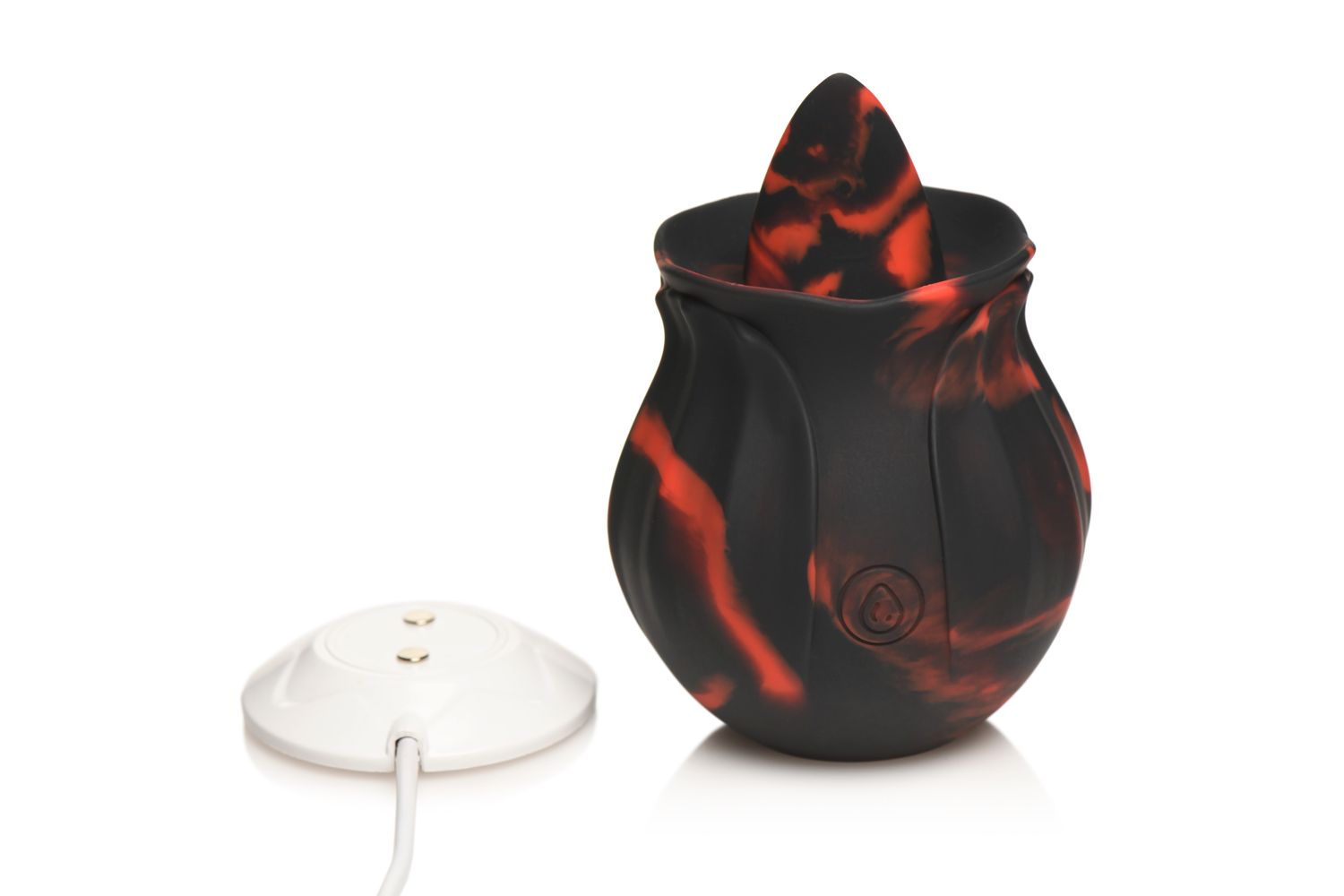 BLOOMGASM - Black Kiss Rimmende Roos Vibrator - Rood/Zwart