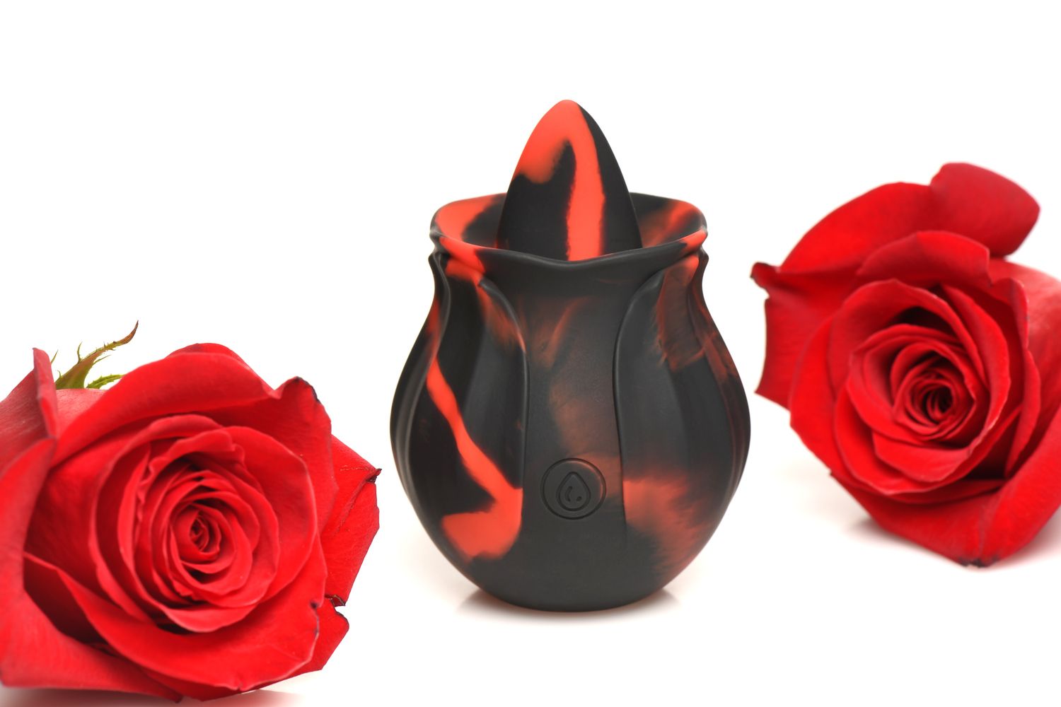 BLOOMGASM - Black Kiss Rimmende Roos Vibrator - Rood/Zwart