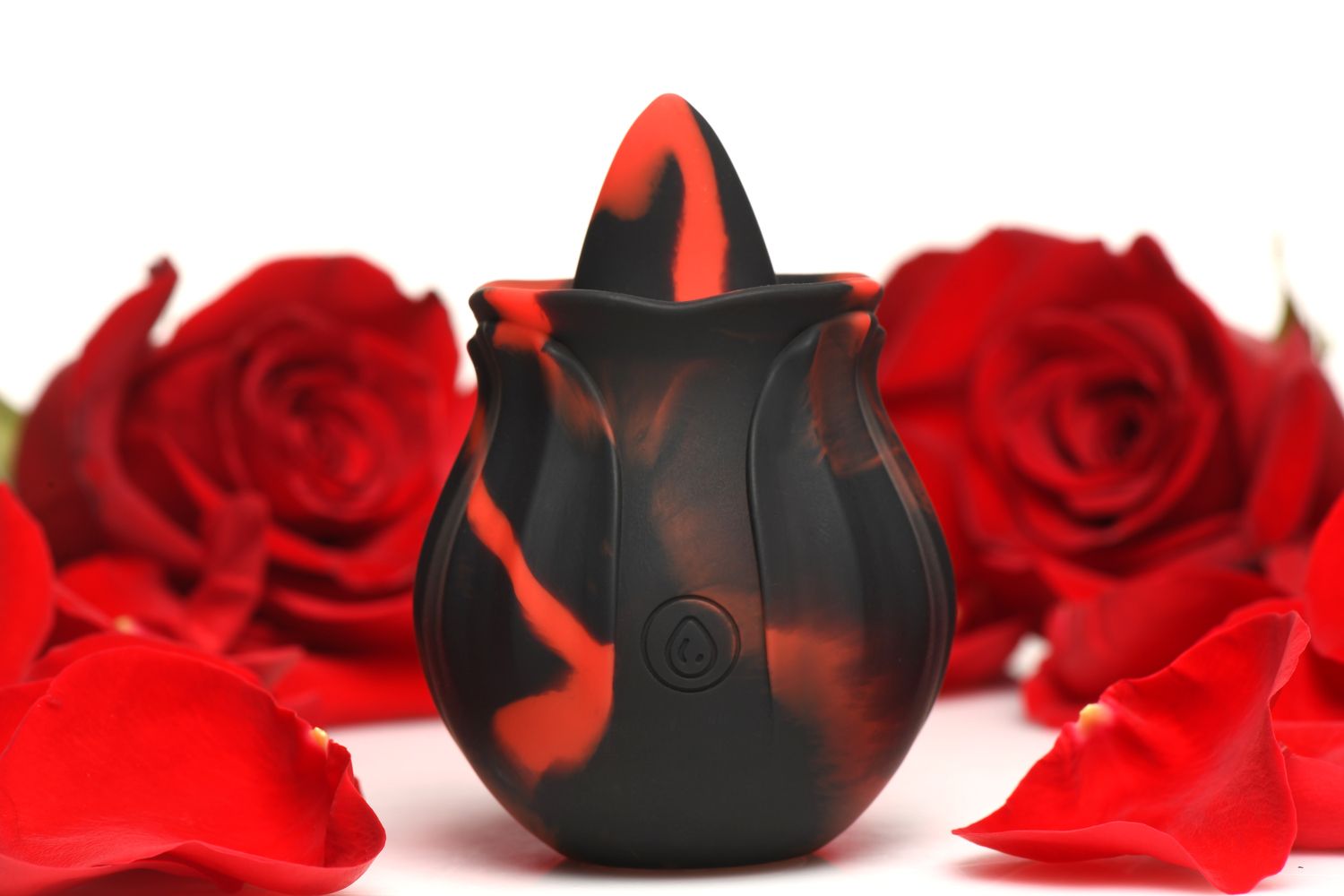 BLOOMGASM - Black Kiss Rimmende Roos Vibrator - Rood/Zwart
