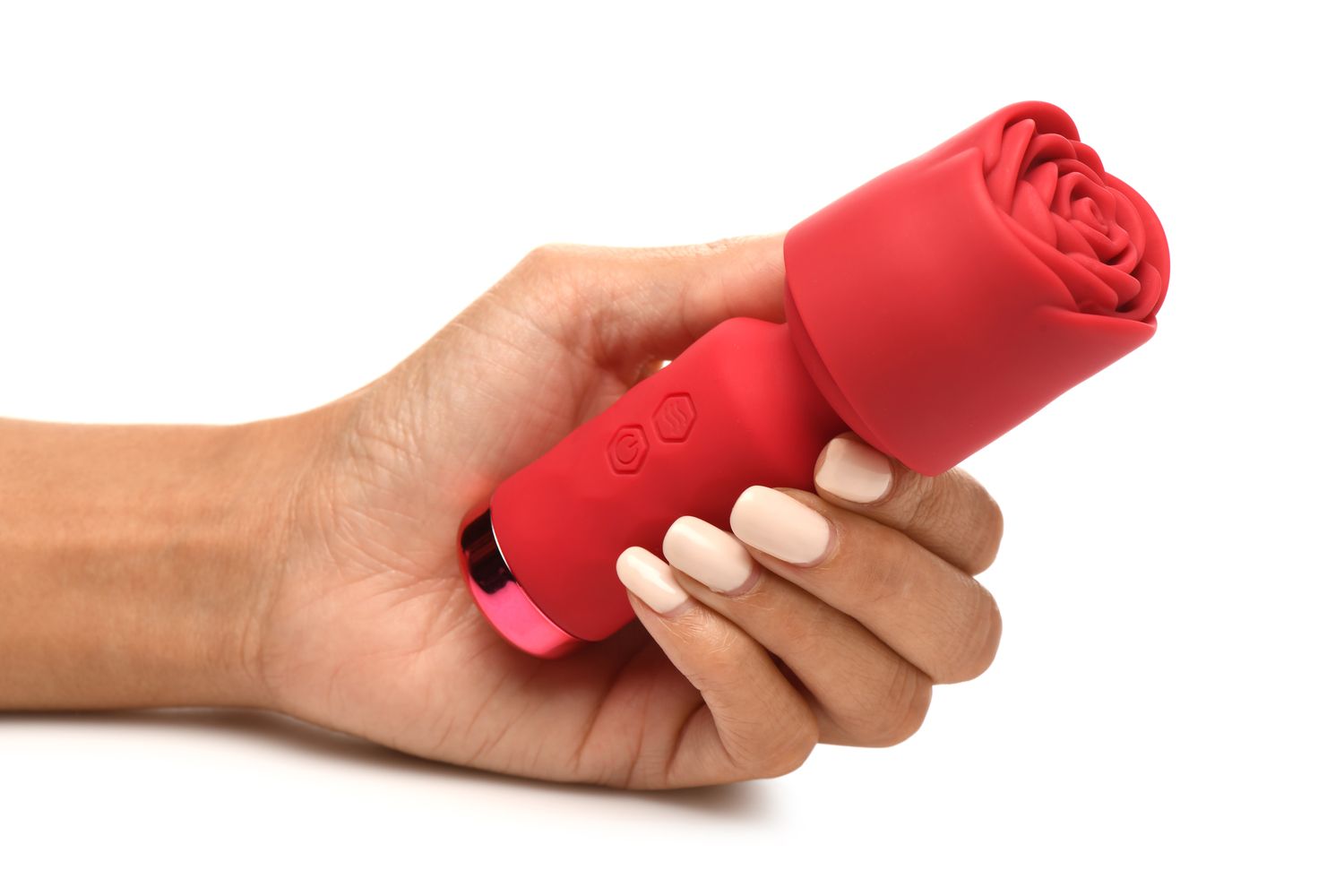 BLOOMGASM - Pleasure Rose Mini Wand Vibrator - Rood