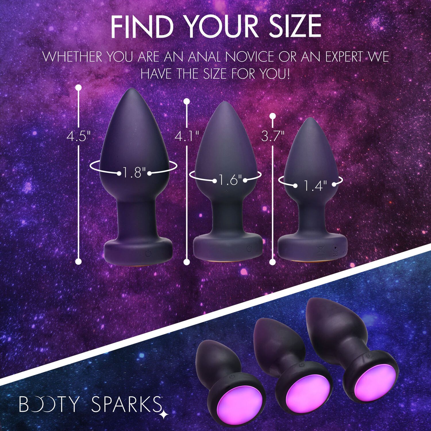 BOOTY SPARKS - Light Up Compacte Anaalplug