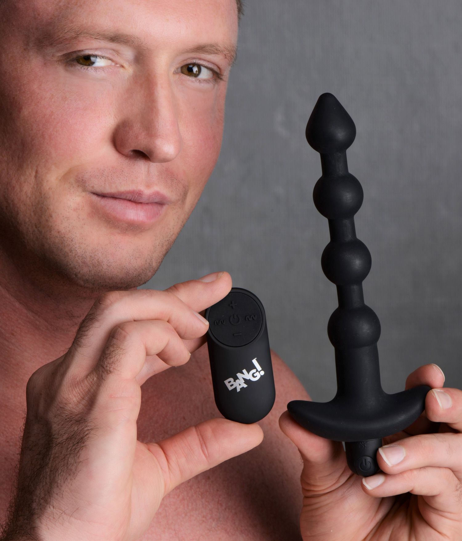 BANG! - 28X Vibrerende Silicone Anaalkralen met Afstandsbediening - Zwart