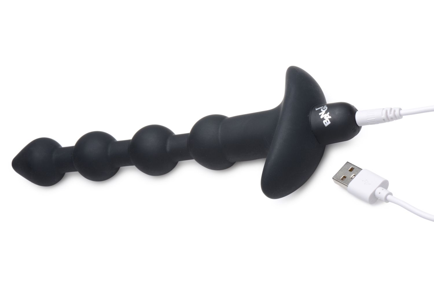 BANG! - 28X Vibrerende Silicone Anaalkralen met Afstandsbediening - Zwart