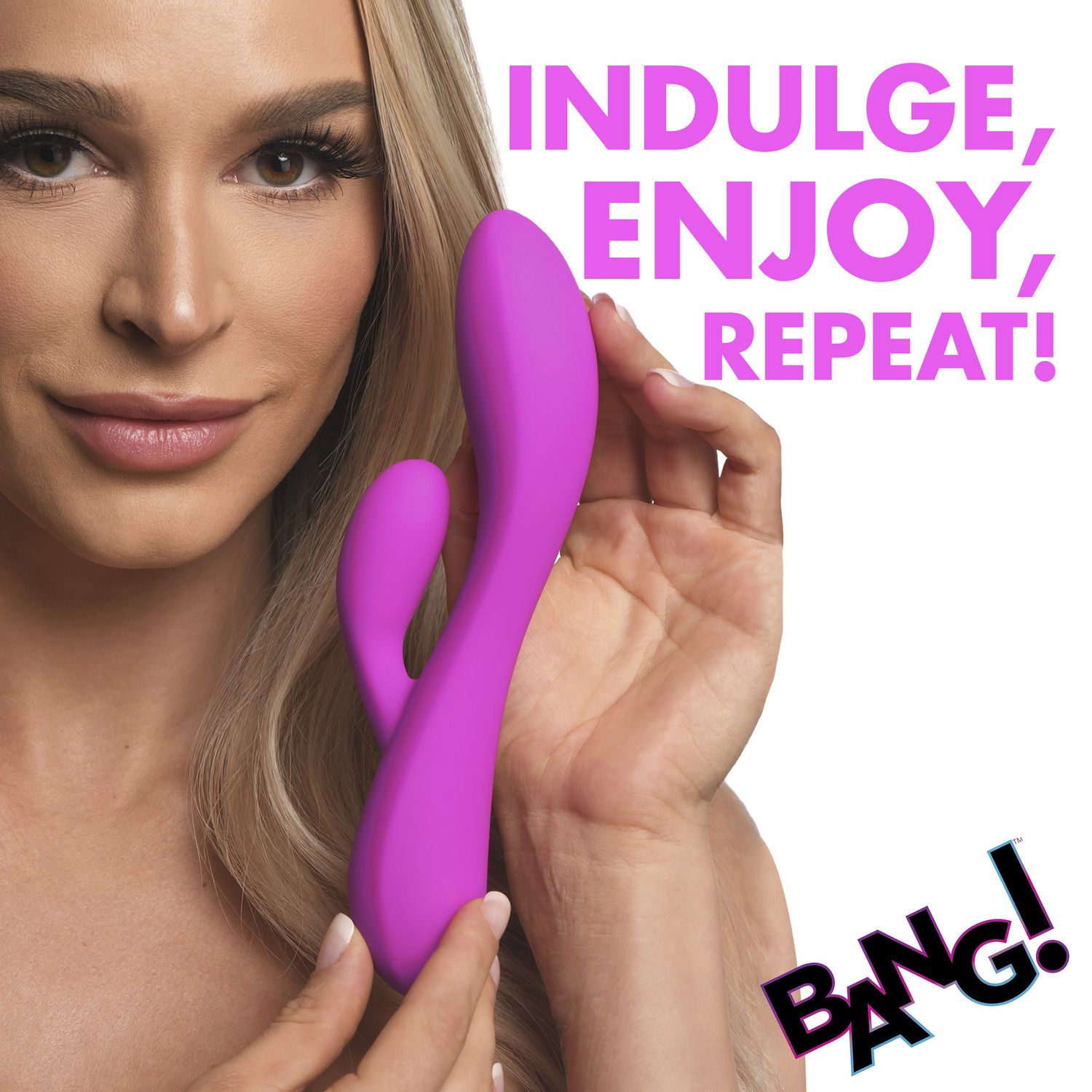 BANG! - Flexibele Rabbit Vibrator Duo Stimulatie - Paars