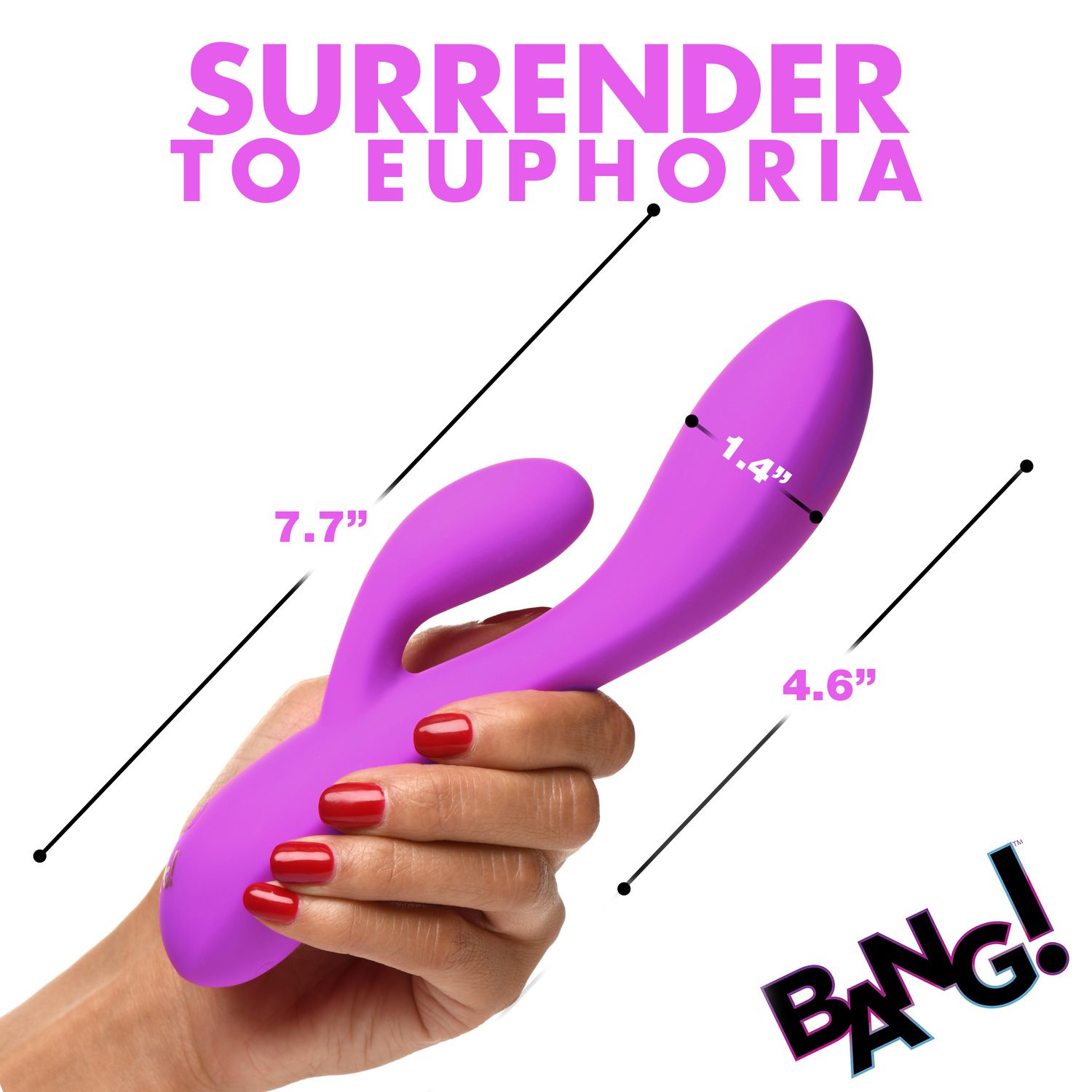 BANG! - Flexibele Rabbit Vibrator Duo Stimulatie - Paars
