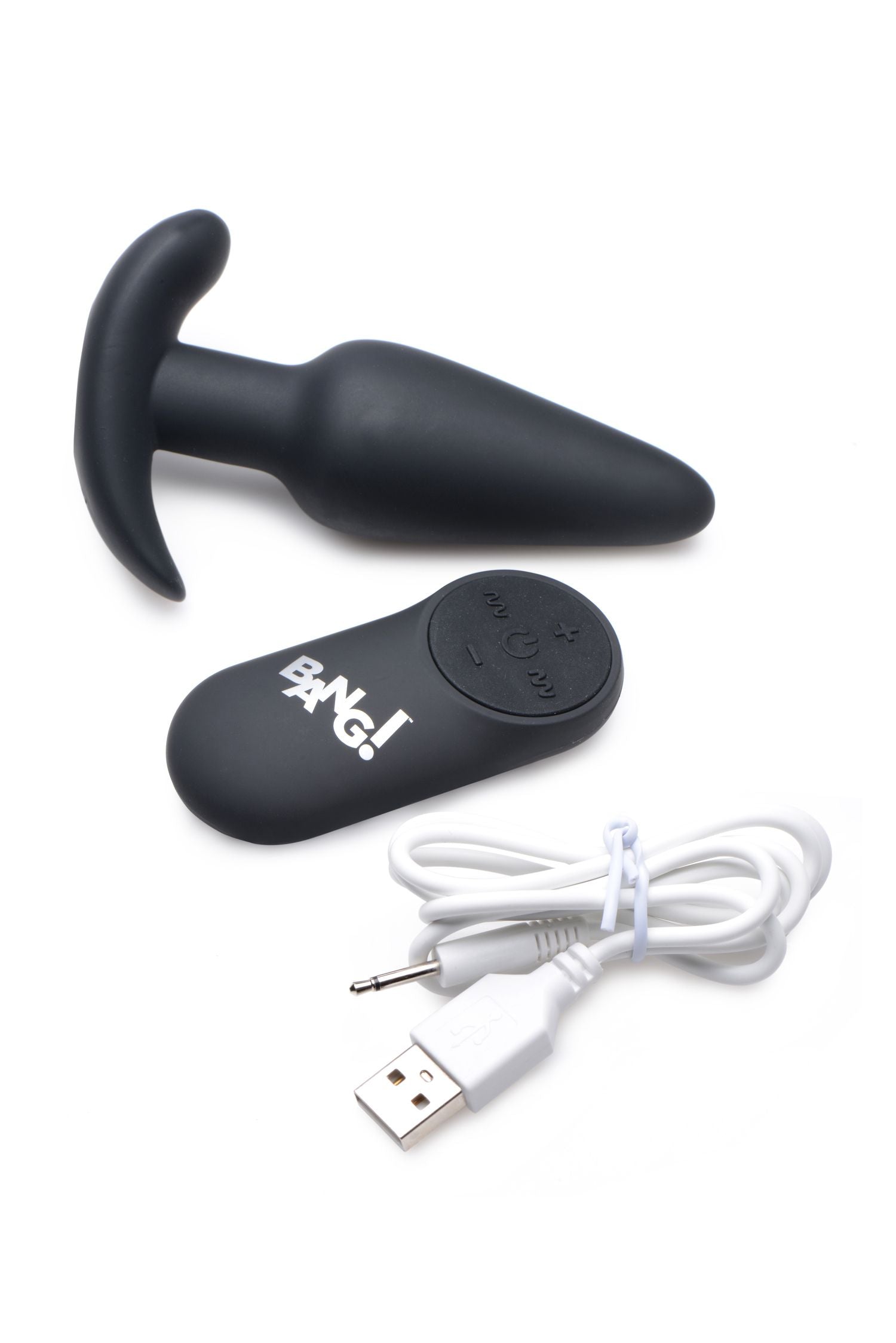 BANG! -  Vibrerende Anaalplug met Afstandsbediening -Zwart