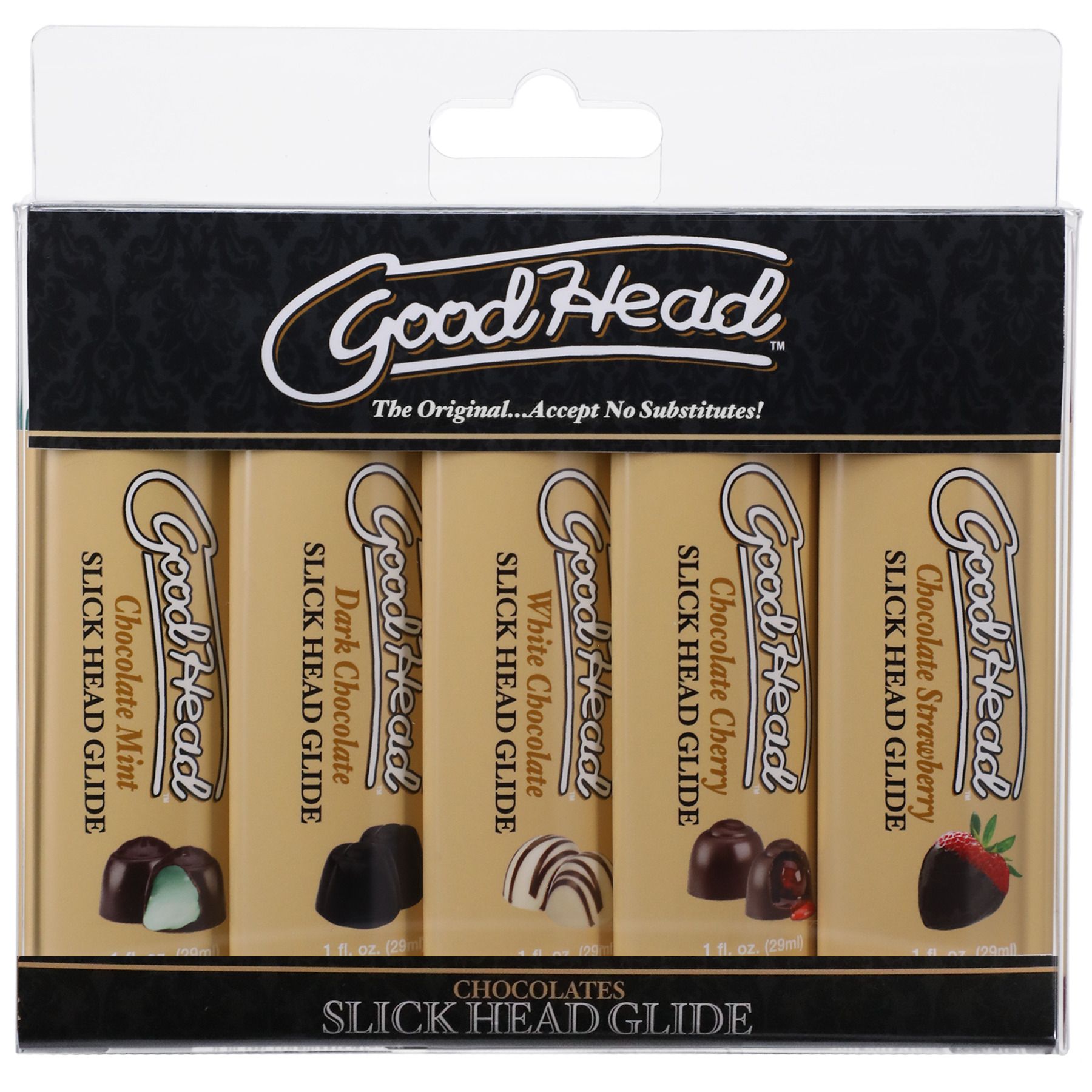 Doc Johnson - GoodHead Slick Head Glide Chocolade - 5-Pack 30 ml