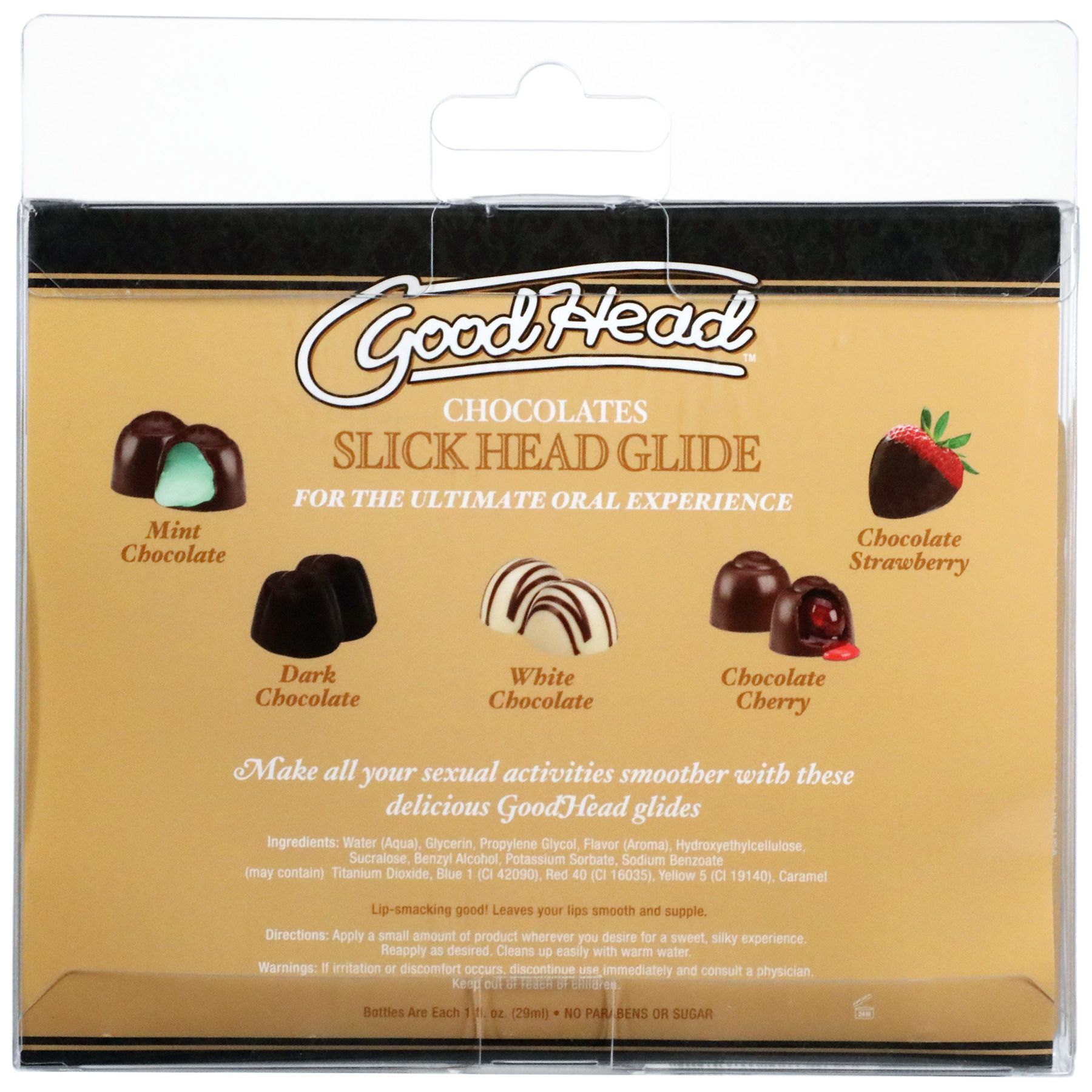 Doc Johnson - GoodHead Slick Head Glide Chocolade - 5-Pack 30 ml