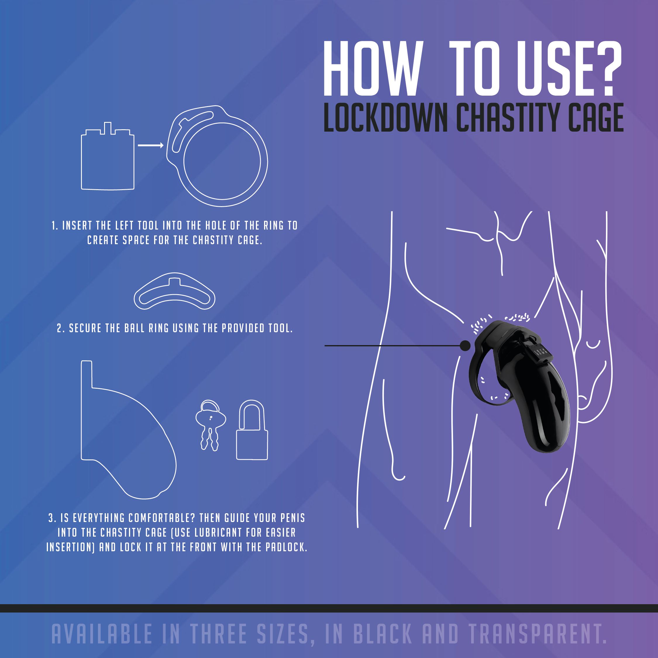 Lockdown Kuisheidskooi Transparant - Medium