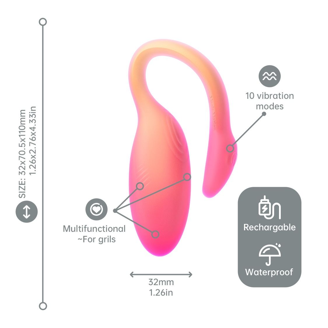 Magic Motion - Flamingo Max Vibrerend Ei en Kegeltrainer in 1  - Oranje