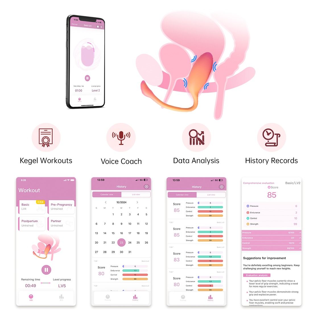 Magic Motion - Flamingo Max Vibrerend Ei en Kegeltrainer in 1  - Oranje