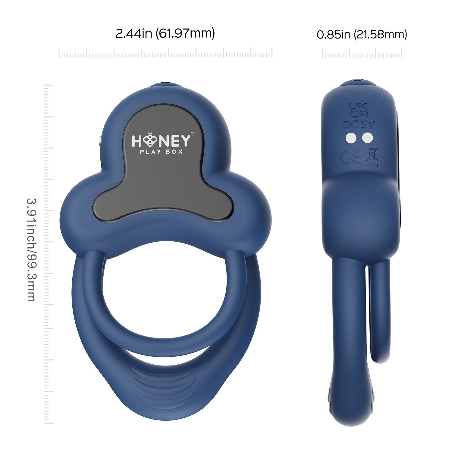 HoneyPlayBox - Anello-App-Controlled Vibrating Double Cock Ring with Clitor