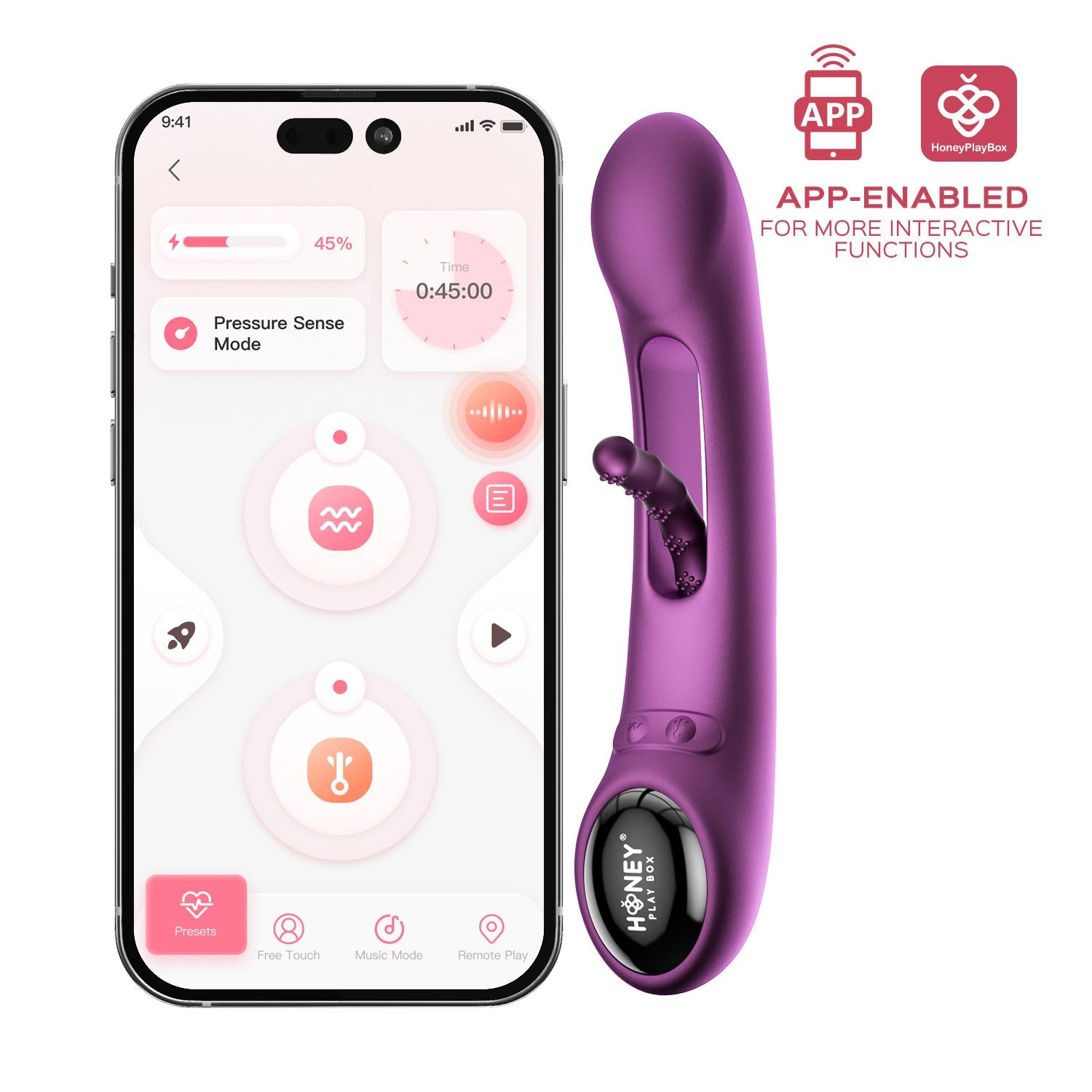 HoneyPlayBox - Tempo-Pressure Sensing App-Controlled Kinky Finger Tapping G