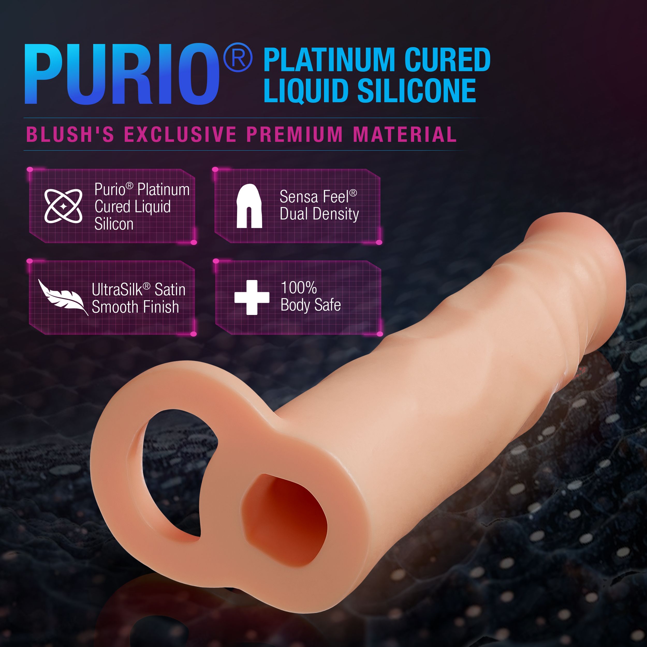 Blush - Performance Plus Siliconen Penis Extender - 6,3 cm