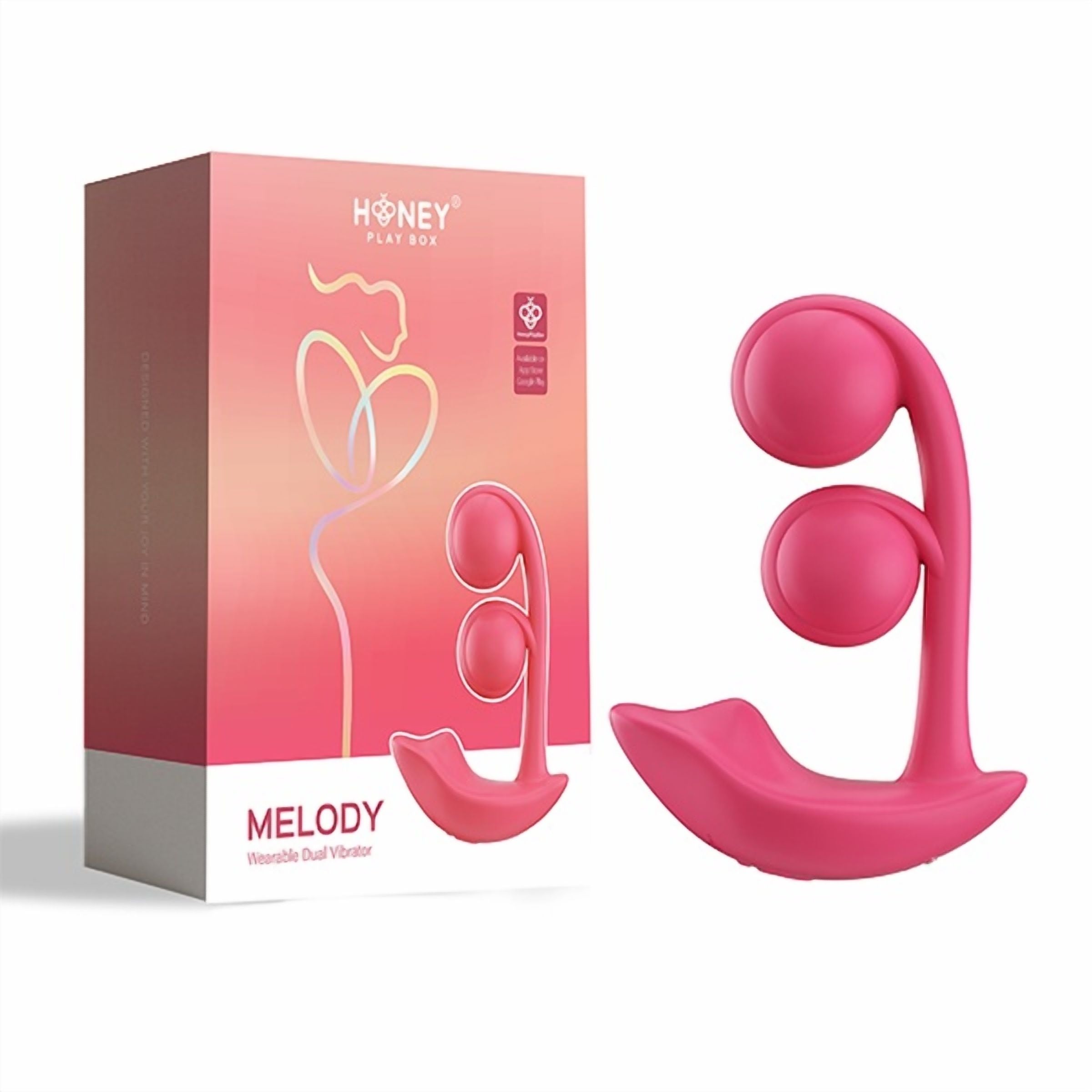 HoneyPlayBox - Melody-Pressure Sensing App-Controlled Twin Balls Clit& G-sp