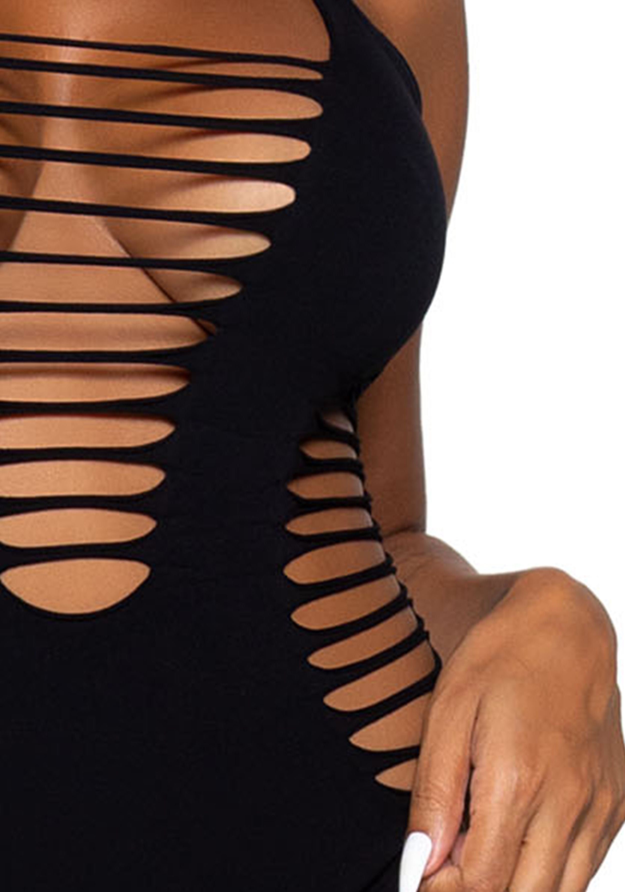 Leg Avenue - Racer Naadloze Body Met Rijgveter