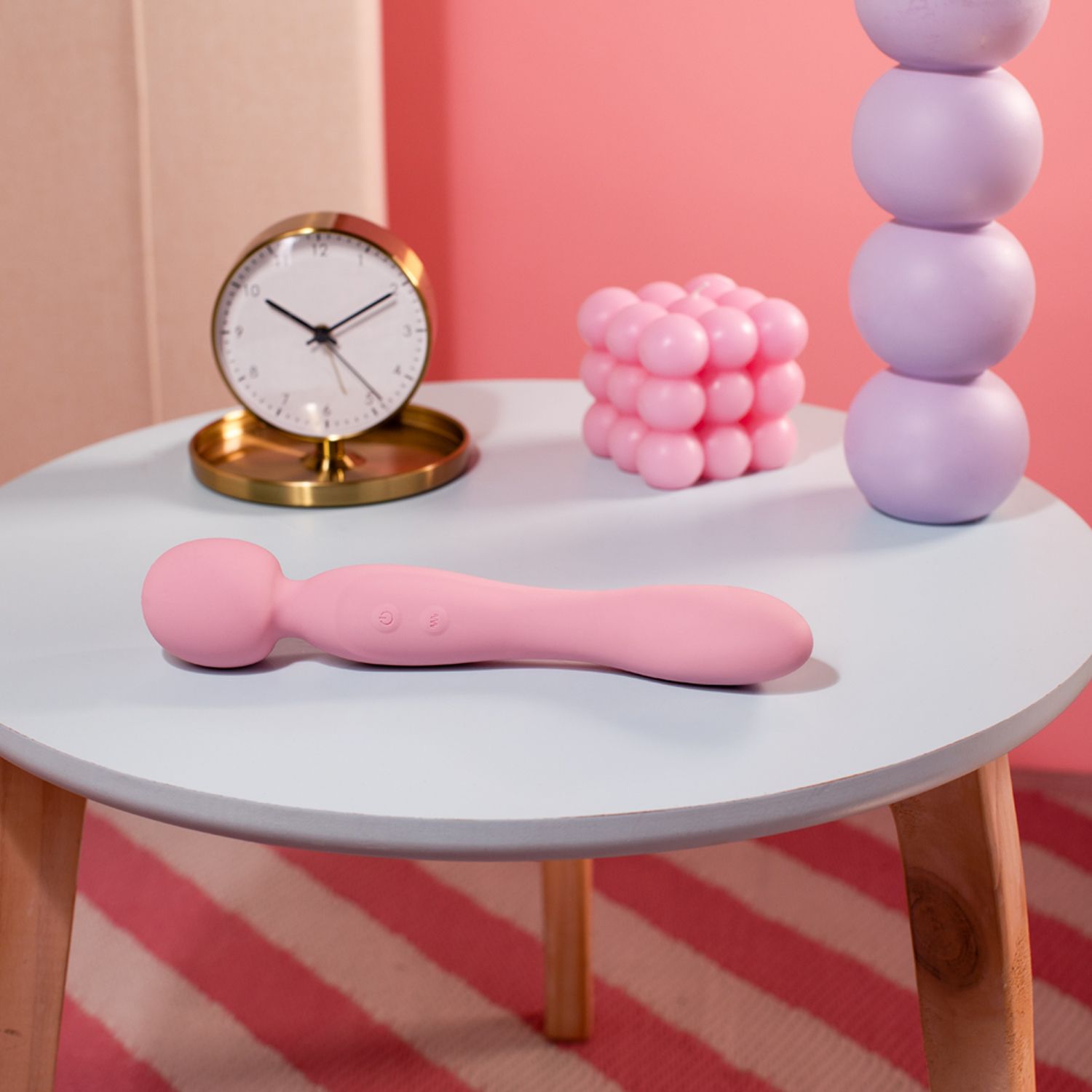 Good Vibes Only - Dubbelzijdige Wand Vibrator - Soft Silicone - Roze