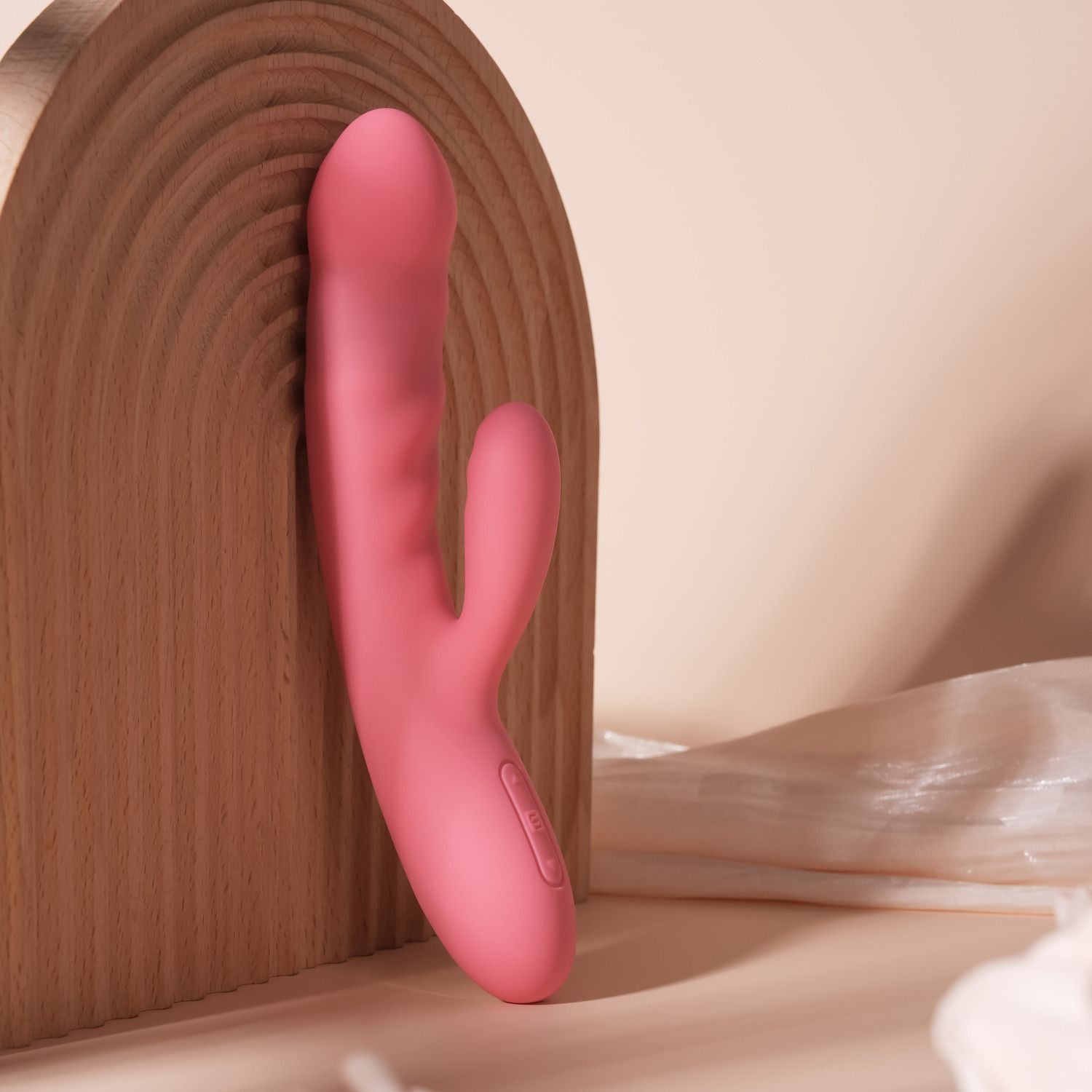 SVAKOM - Avery Thrusting Rabbit Vibrator - Aardbei Roze