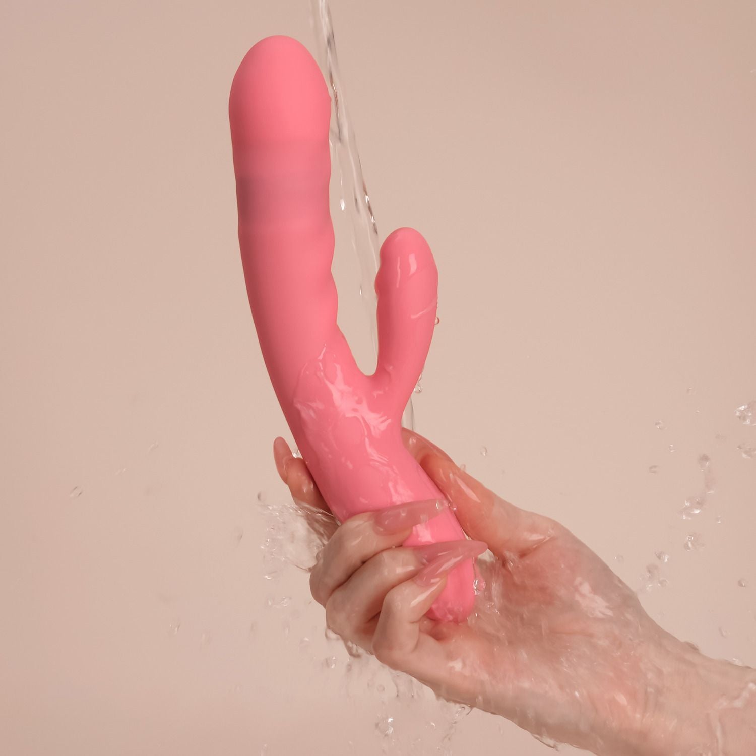 SVAKOM - Avery Thrusting Rabbit Vibrator - Aardbei Roze