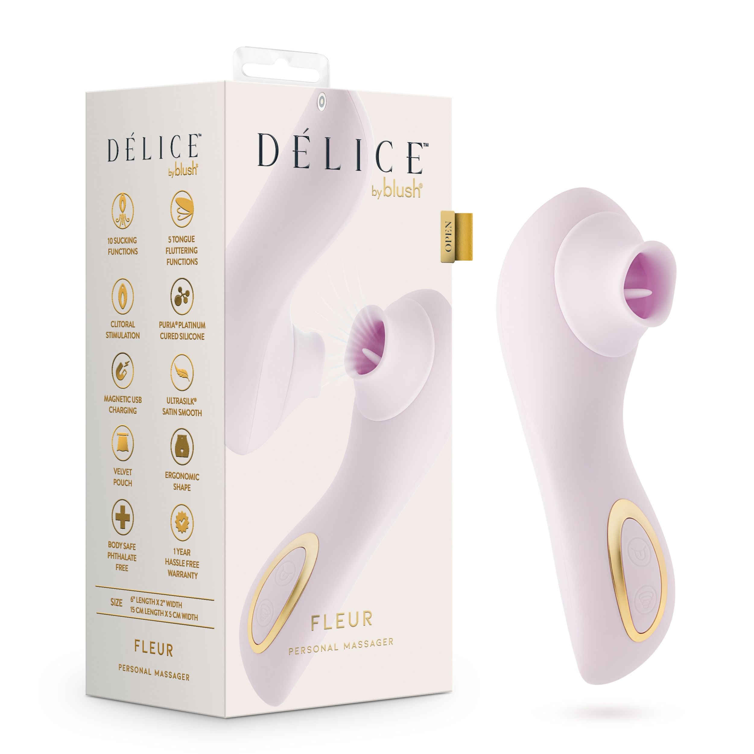 Blush - Delice Fleur Luchtpulserende Vibrator - Barely Purple