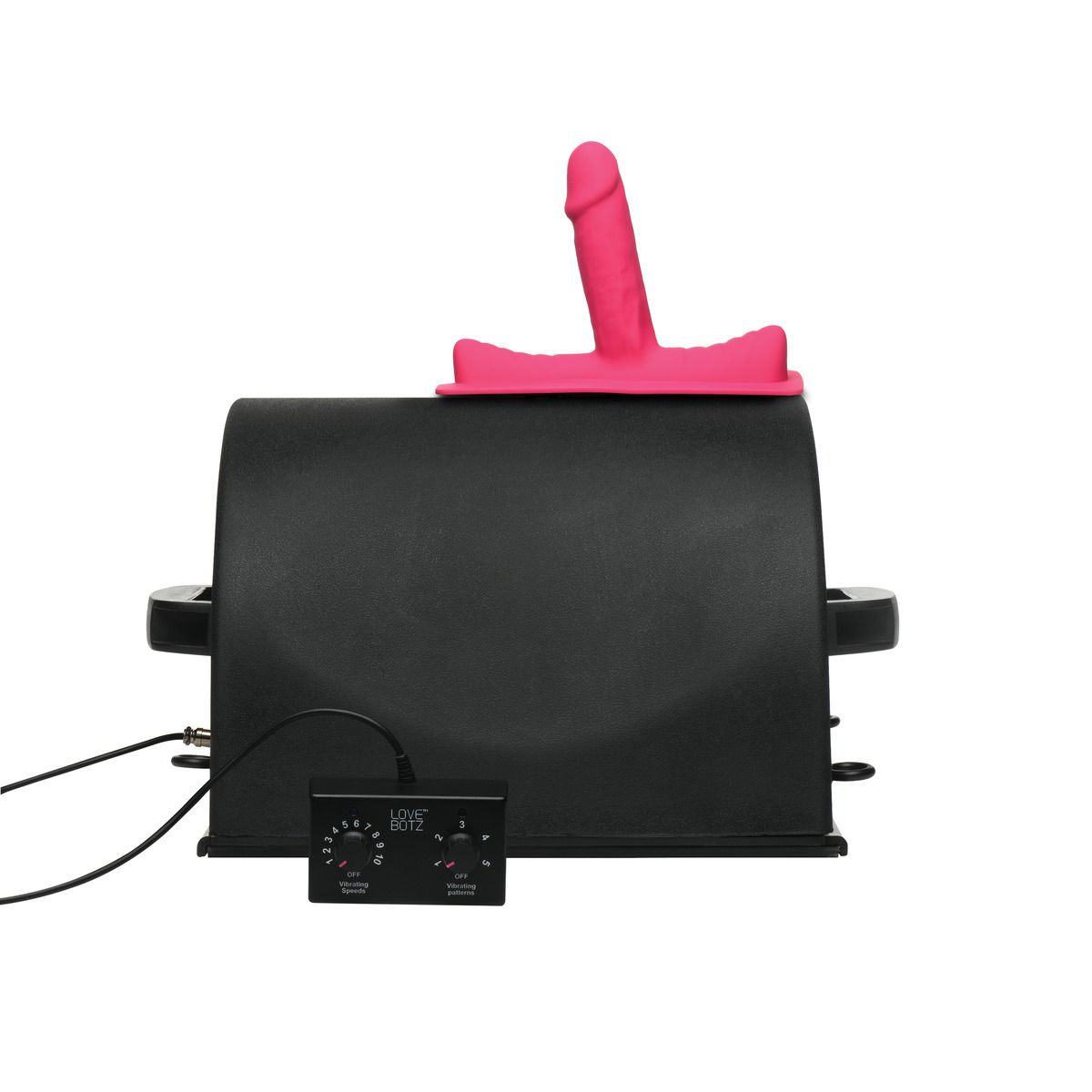 LOVE BOTZ - 50X Saddle Pro Sex Machine met 4 Opzetstukken - Zwart