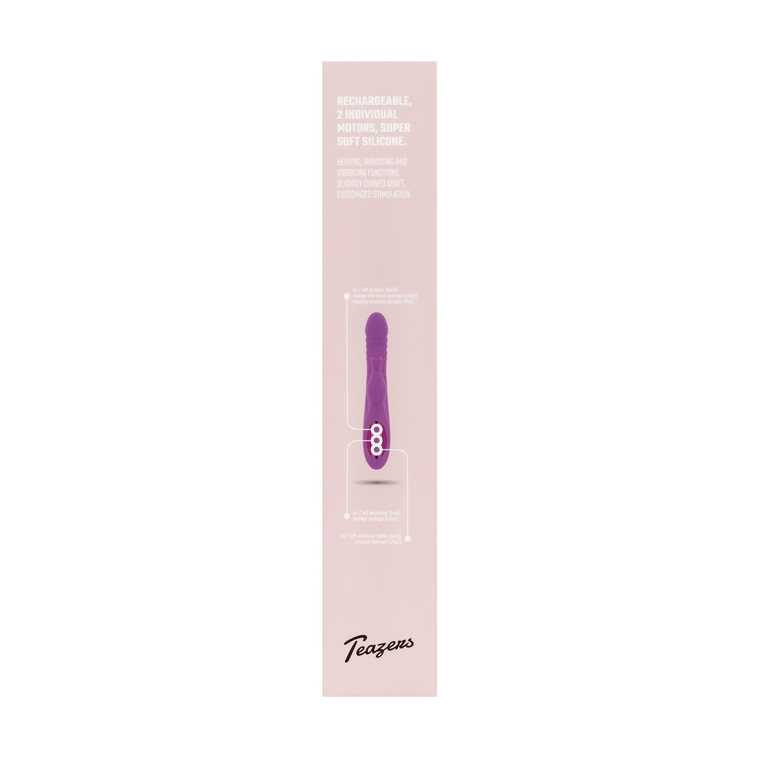 Teazers – Stotende, Verwarmende Rabbit Vibrator – Paars