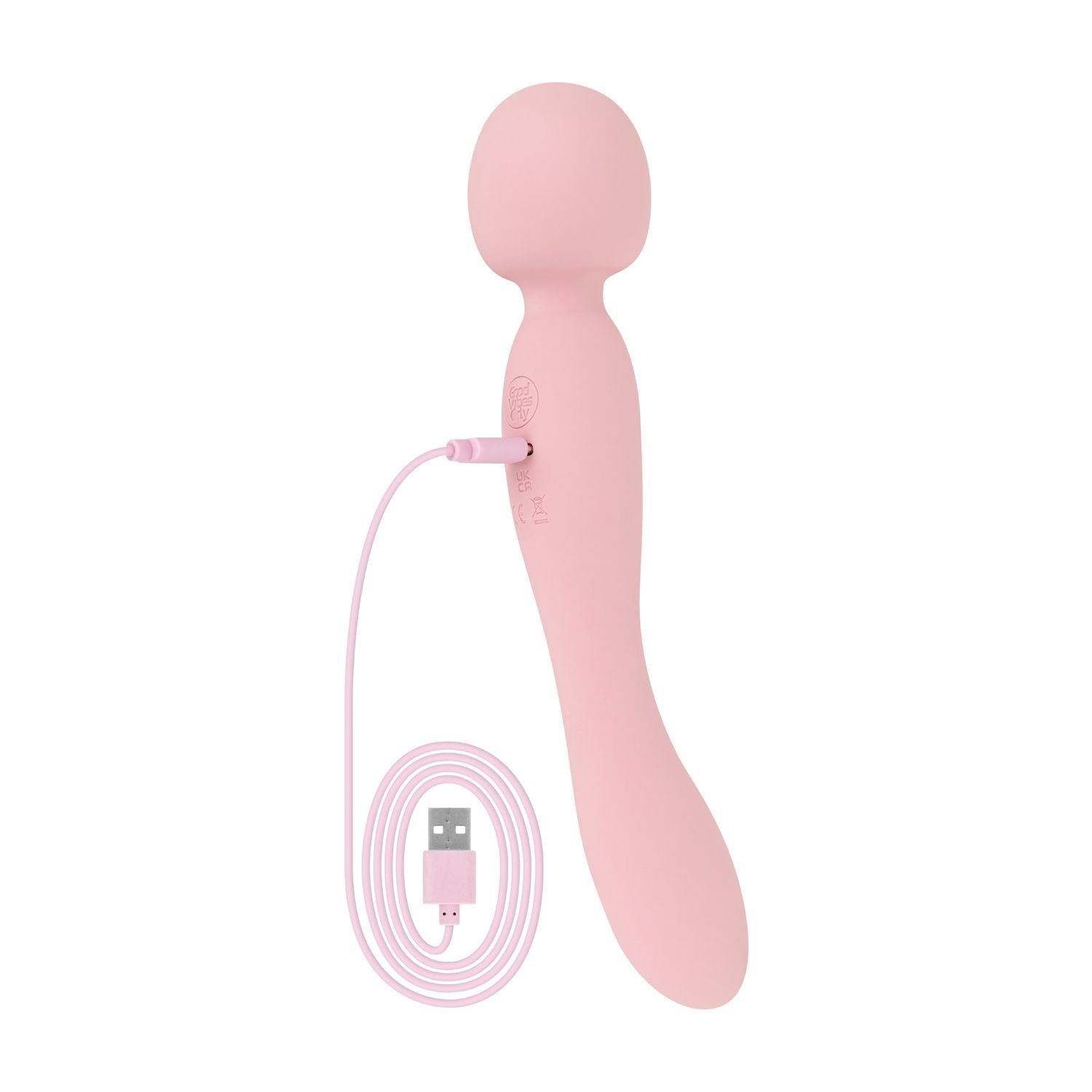 Good Vibes Only - Dubbelzijdige Wand Vibrator - Soft Silicone - Roze