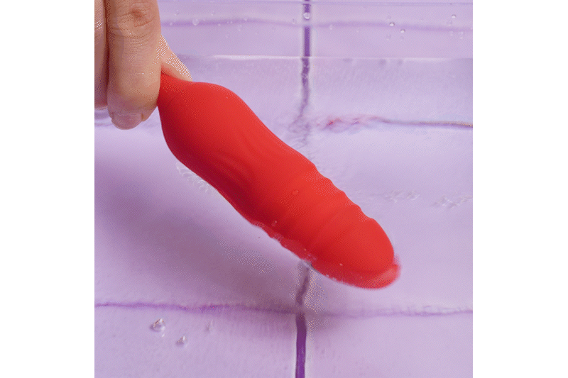 Teazers Roos Vibrator met Stotende Dildo
