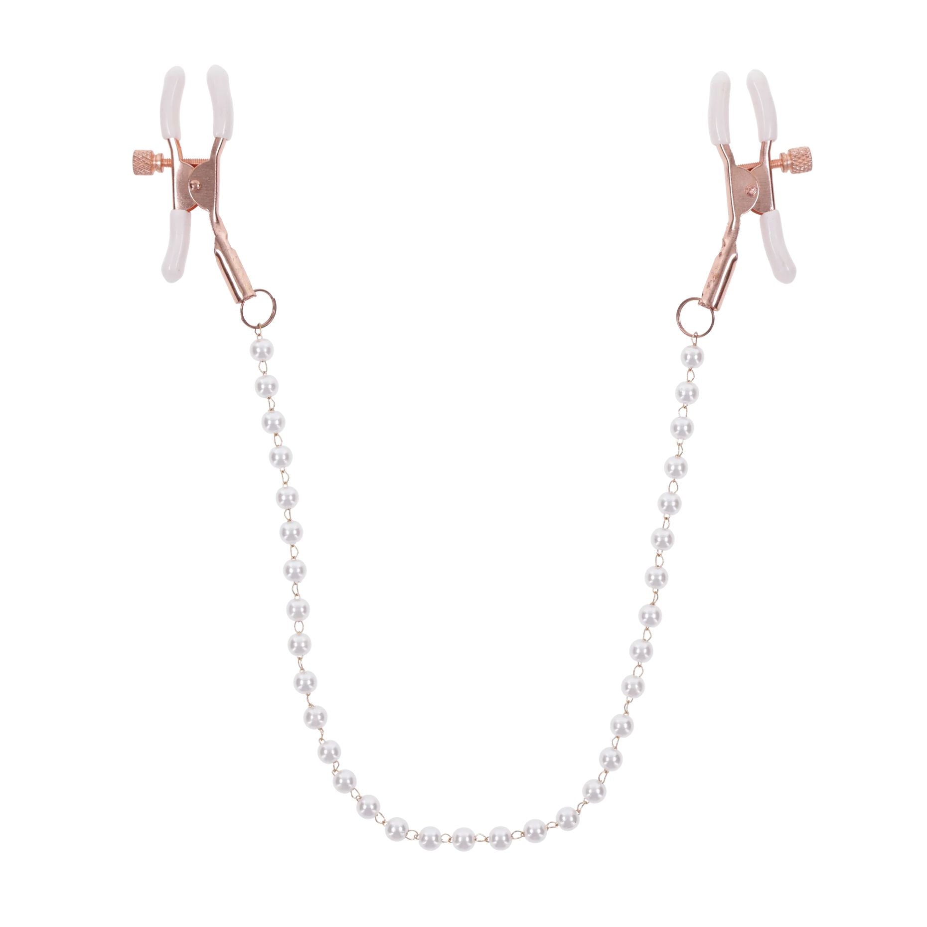 Sportsheets – Peaches ‘n CreaMe Pearl Nipple Clamps – Crème