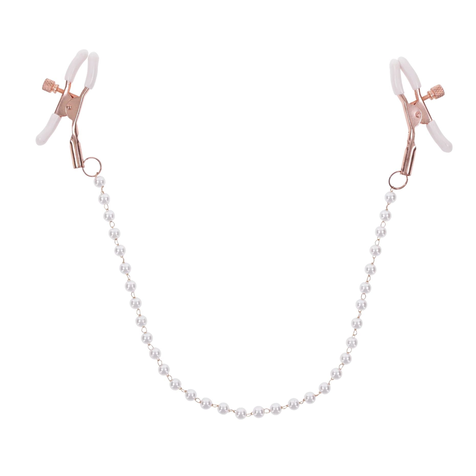 Sportsheets – Peaches ‘n CreaMe Pearl Nipple Clamps – Crème