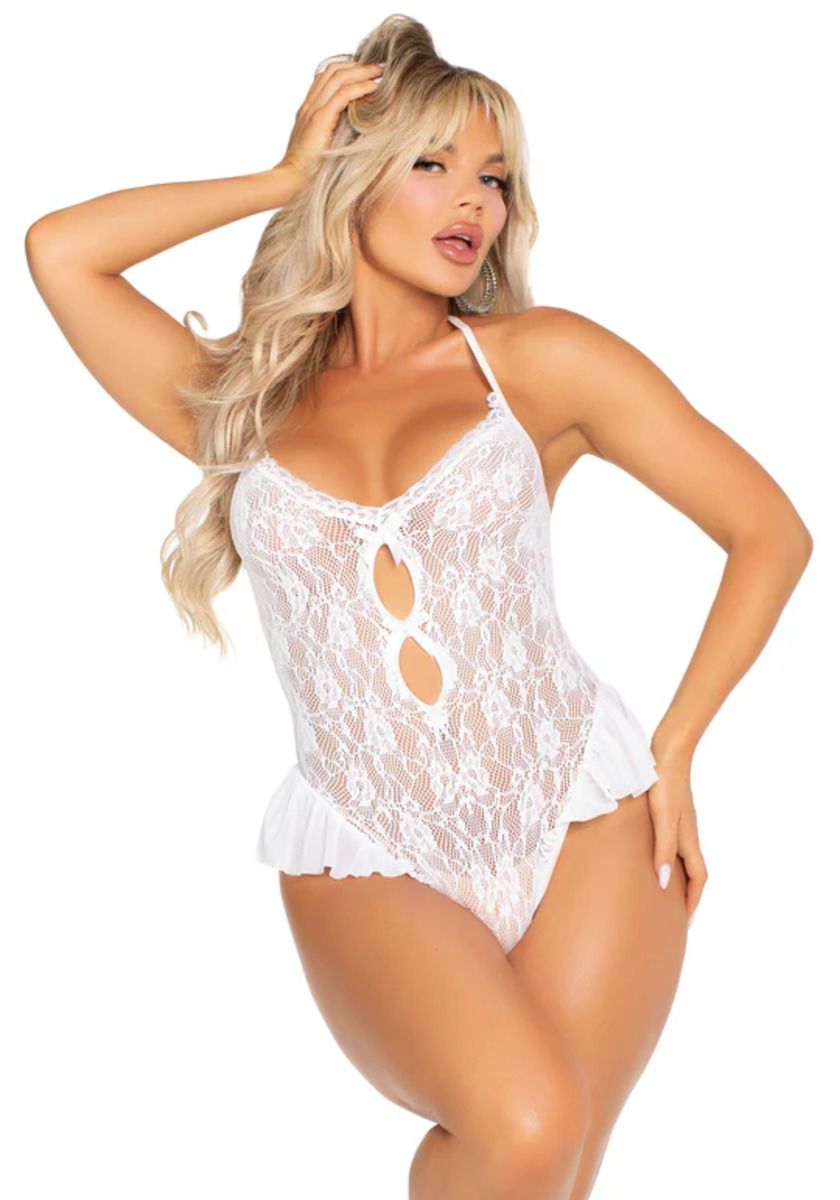 Leg Avenue – Lace Teddy – Wit