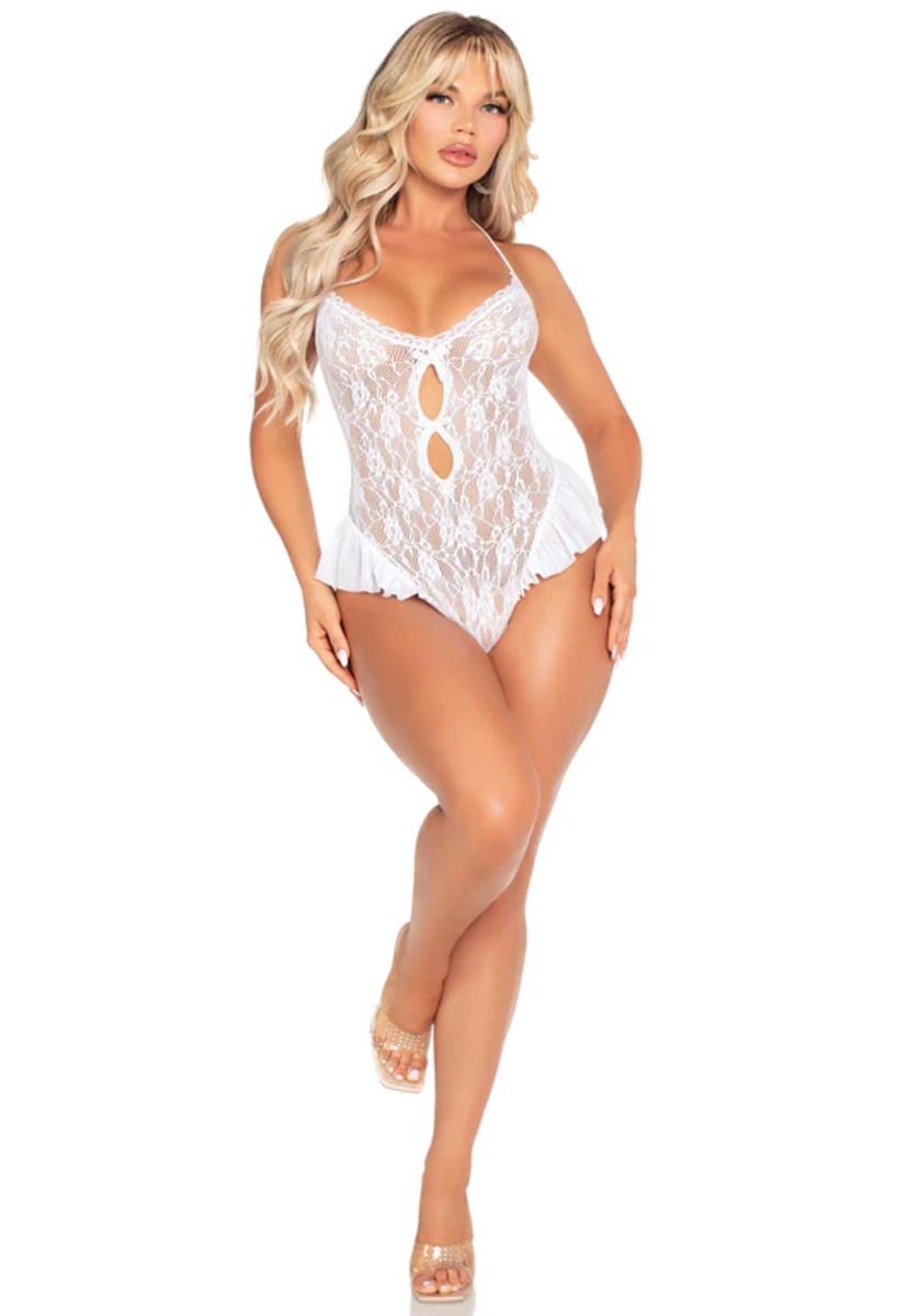 Leg Avenue – Lace Teddy – Wit