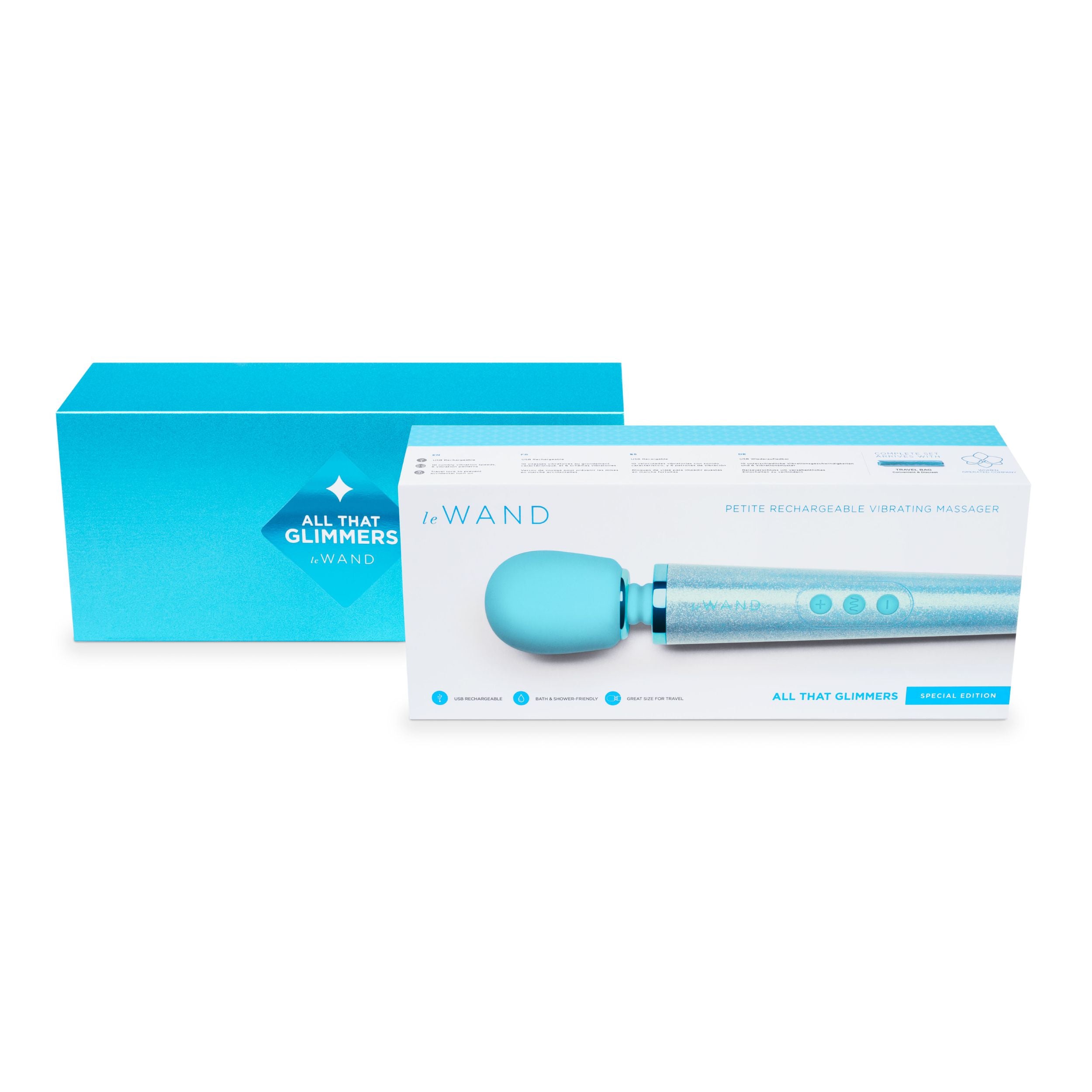 Le Wand – Petite All That Glimmers Wand Vibrator – Blauw