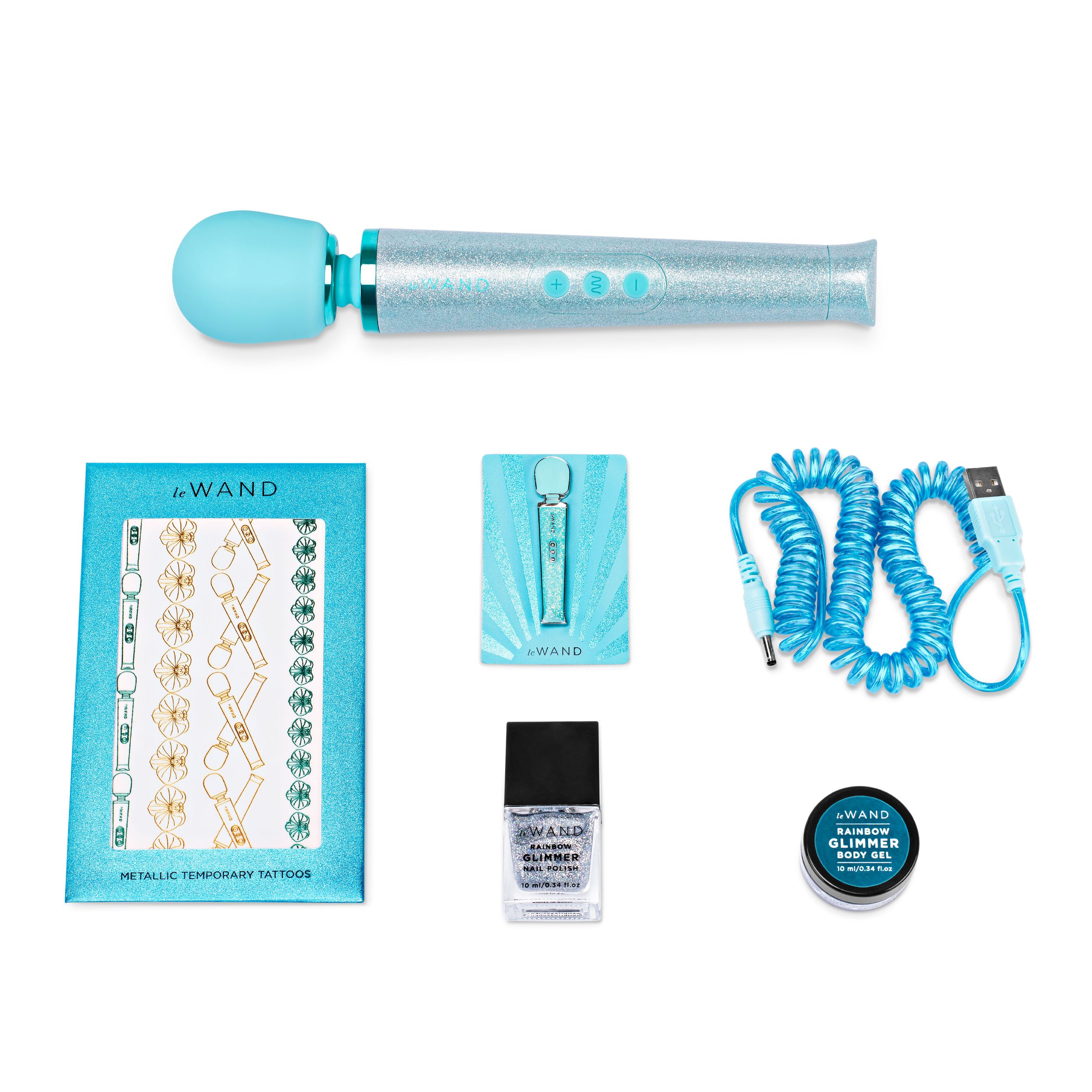 Le Wand – Petite All That Glimmers Wand Vibrator – Blauw